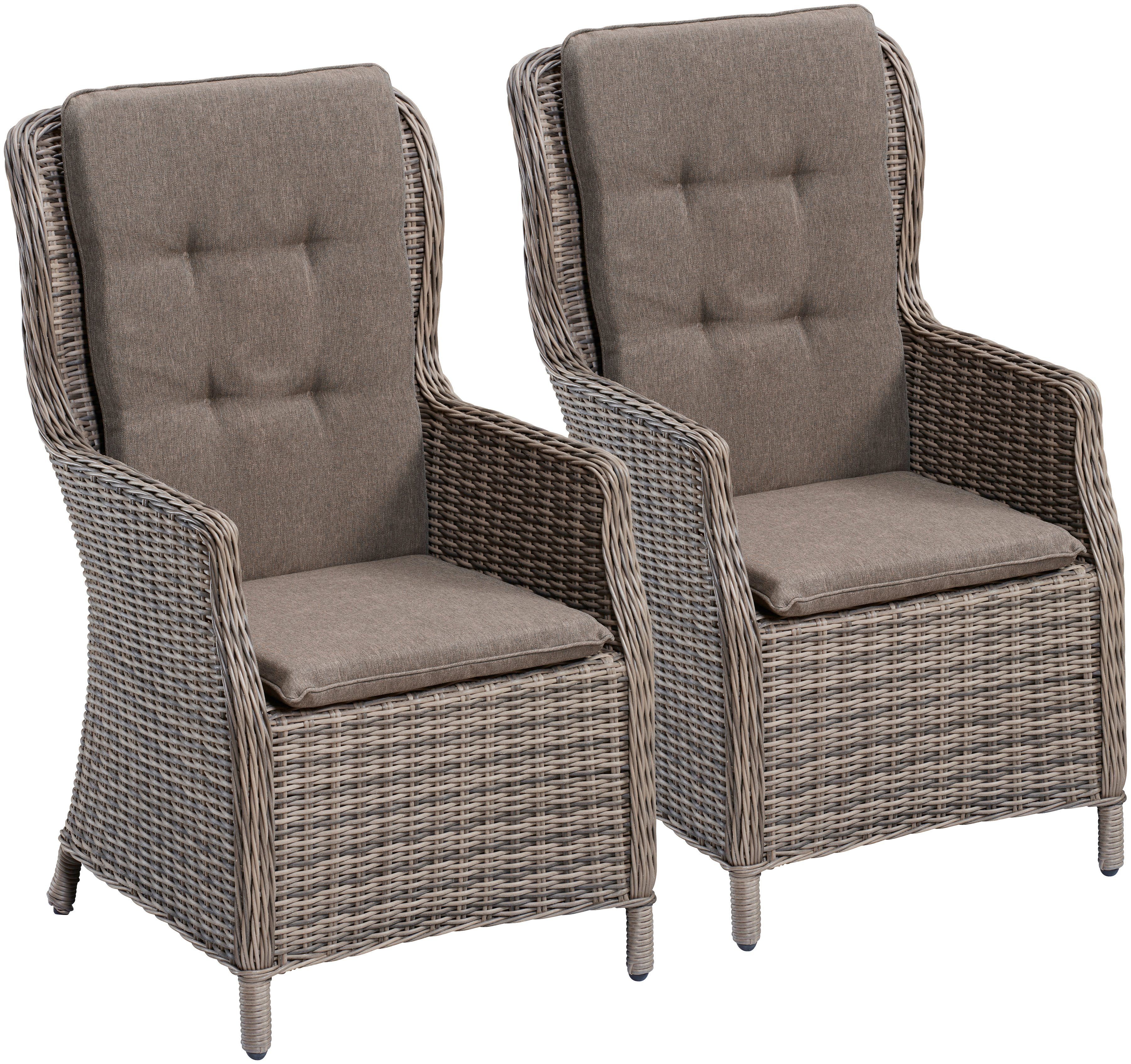 MERXX Gartenstuhl »Riviera« Polyrattan, natur, inkl. Auflage online