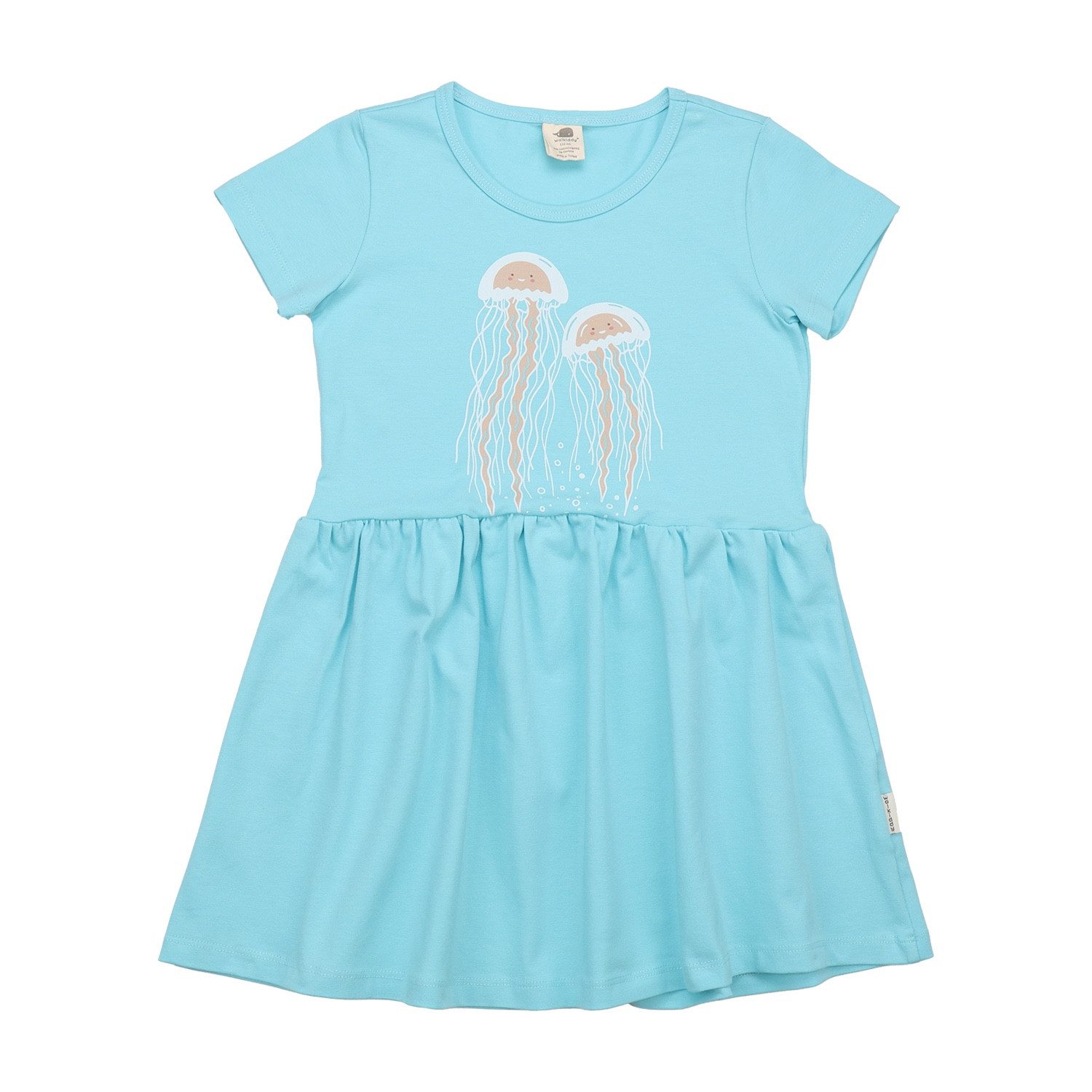 Jerseykleid Kleid mit Walmuster aus Bio-Baumwolle