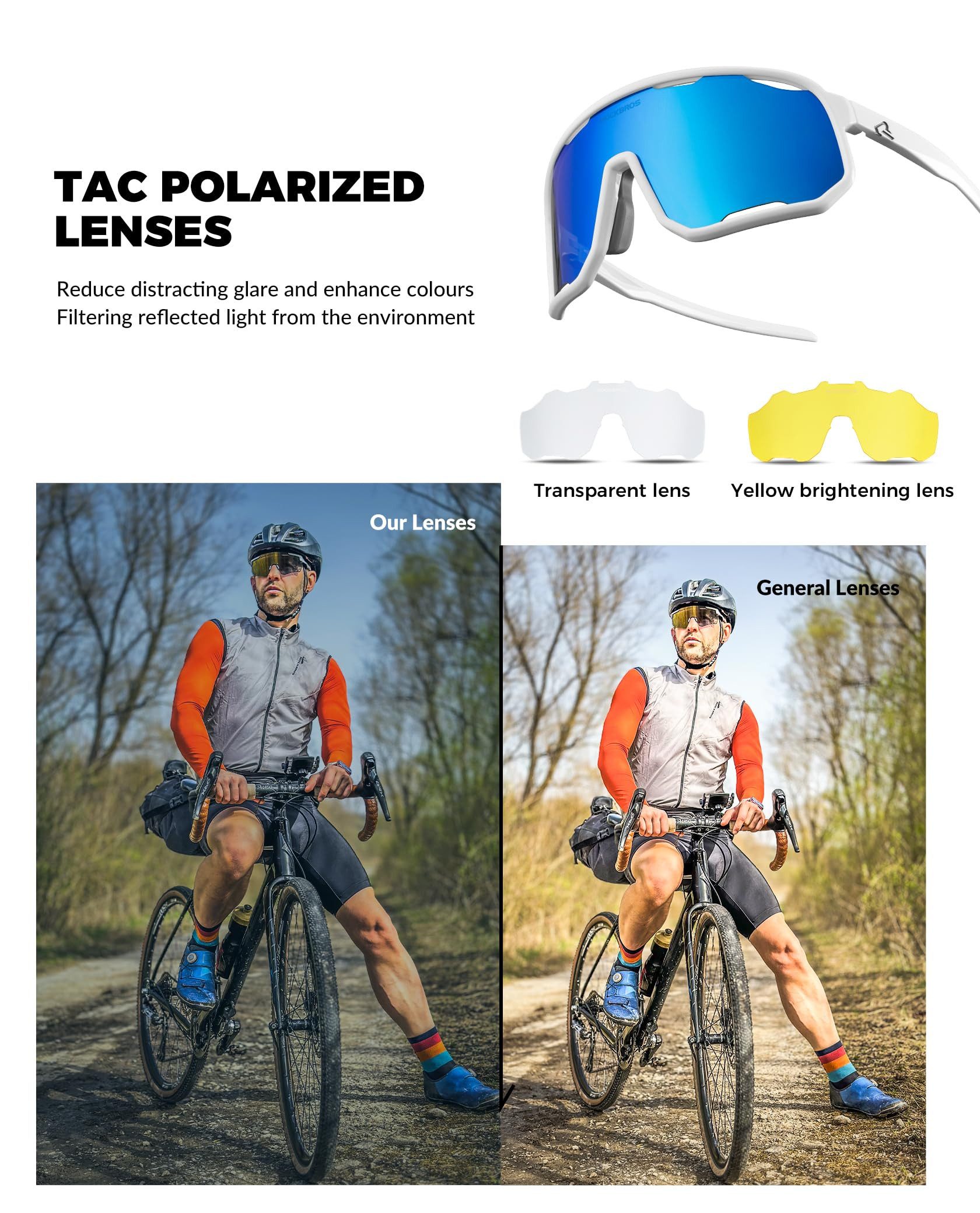 ROCKBROS Fahrradbrille Photochromatisch Sonnenbrille Outdoor MTB Rennrad Sportbrille, (1-St), für Damen und Herren Fahrradbrille