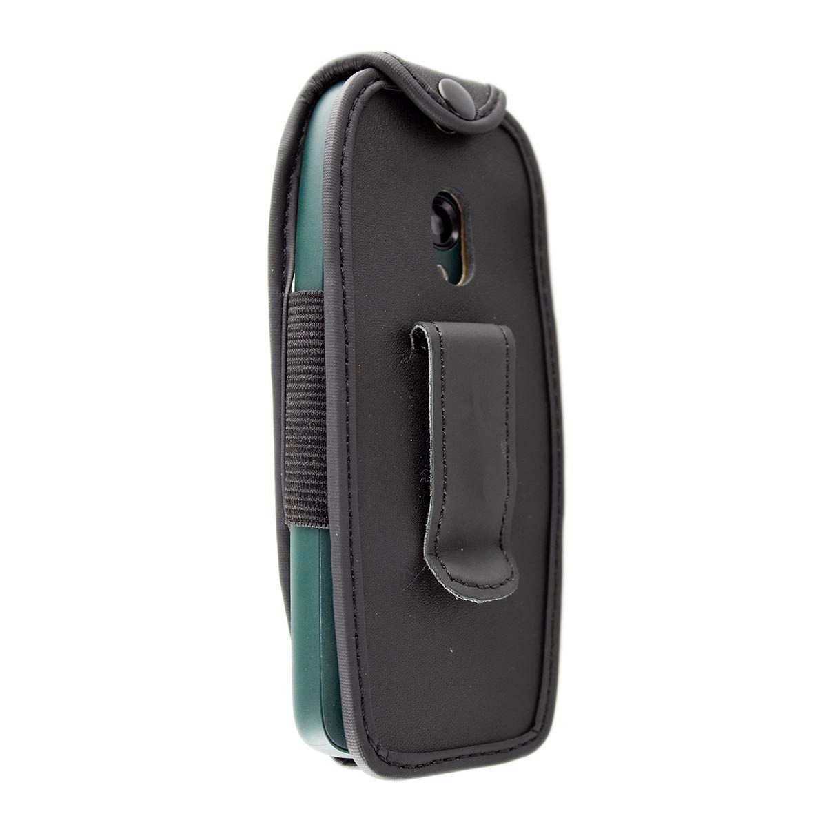 Handytasche Ledertasche für Nokia 6310 (2021), mit Gürtelclip schwarz, Echtleder