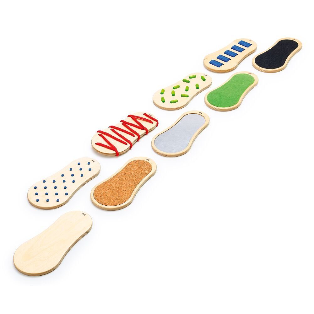 Erzi® Lernspielzeug Sensopfad XL, 9 Füße mit unterschiedlichen Materialien und Oberflächen