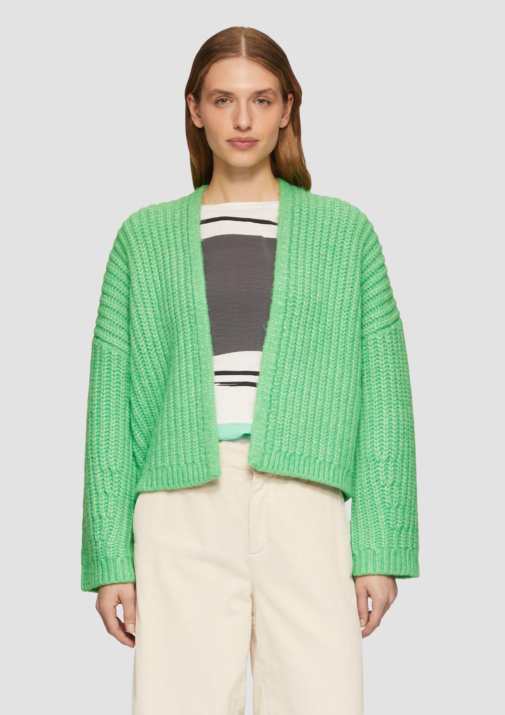 s.Oliver Cardigan Strickjacke Strickjacke mit weiten Ärmeln im Relaxed Fit günstig online kaufen