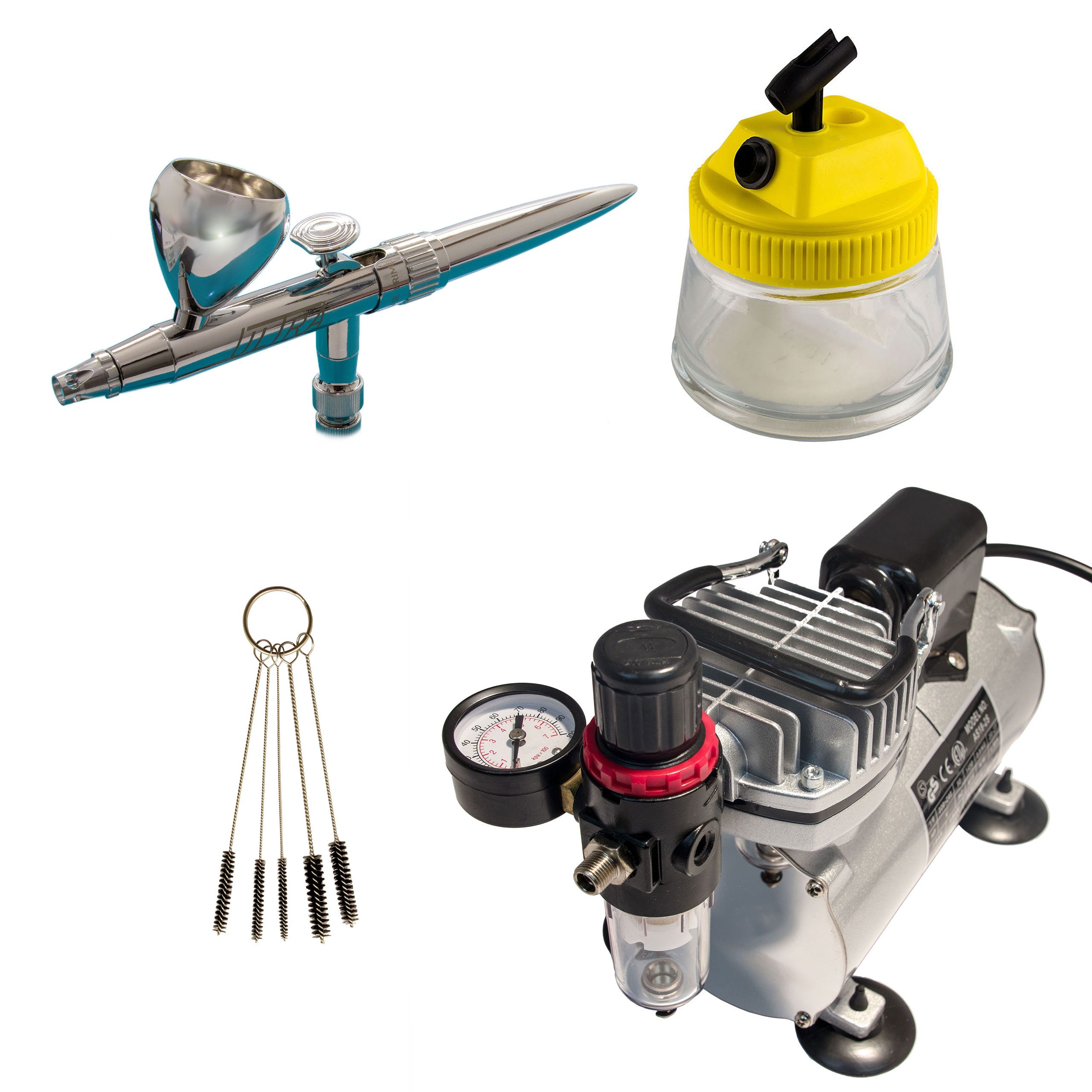 Airbrush-City Airbrush-Kompressor AC 18C + H&S Ultra Airbrushpistole 120231 günstig online kaufen