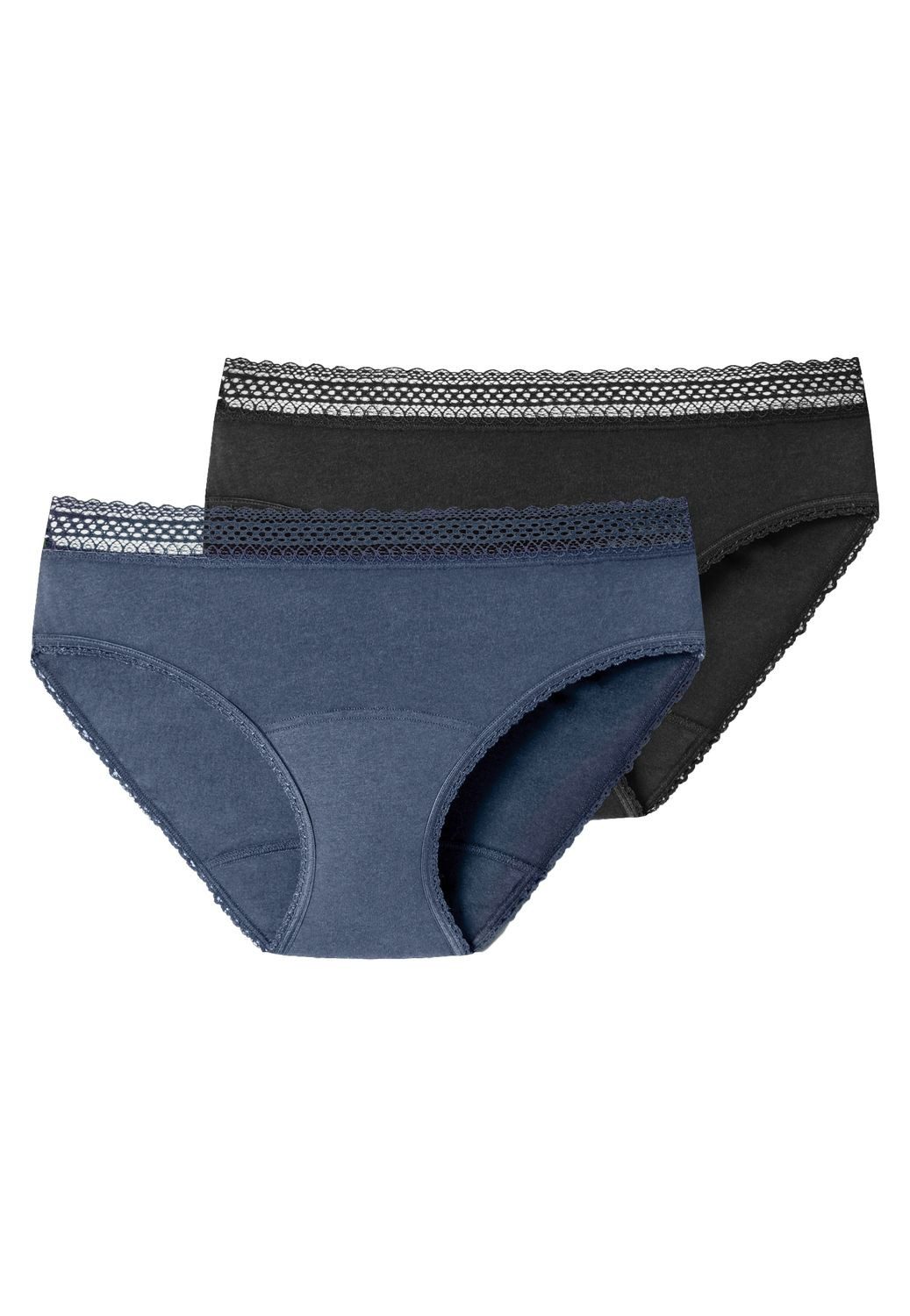 Schiesser Midislip Secret Care, Zyklus-Slip (2-St) für den Zyklus, zuverlässiger Schutz 12h, im 2er Pack