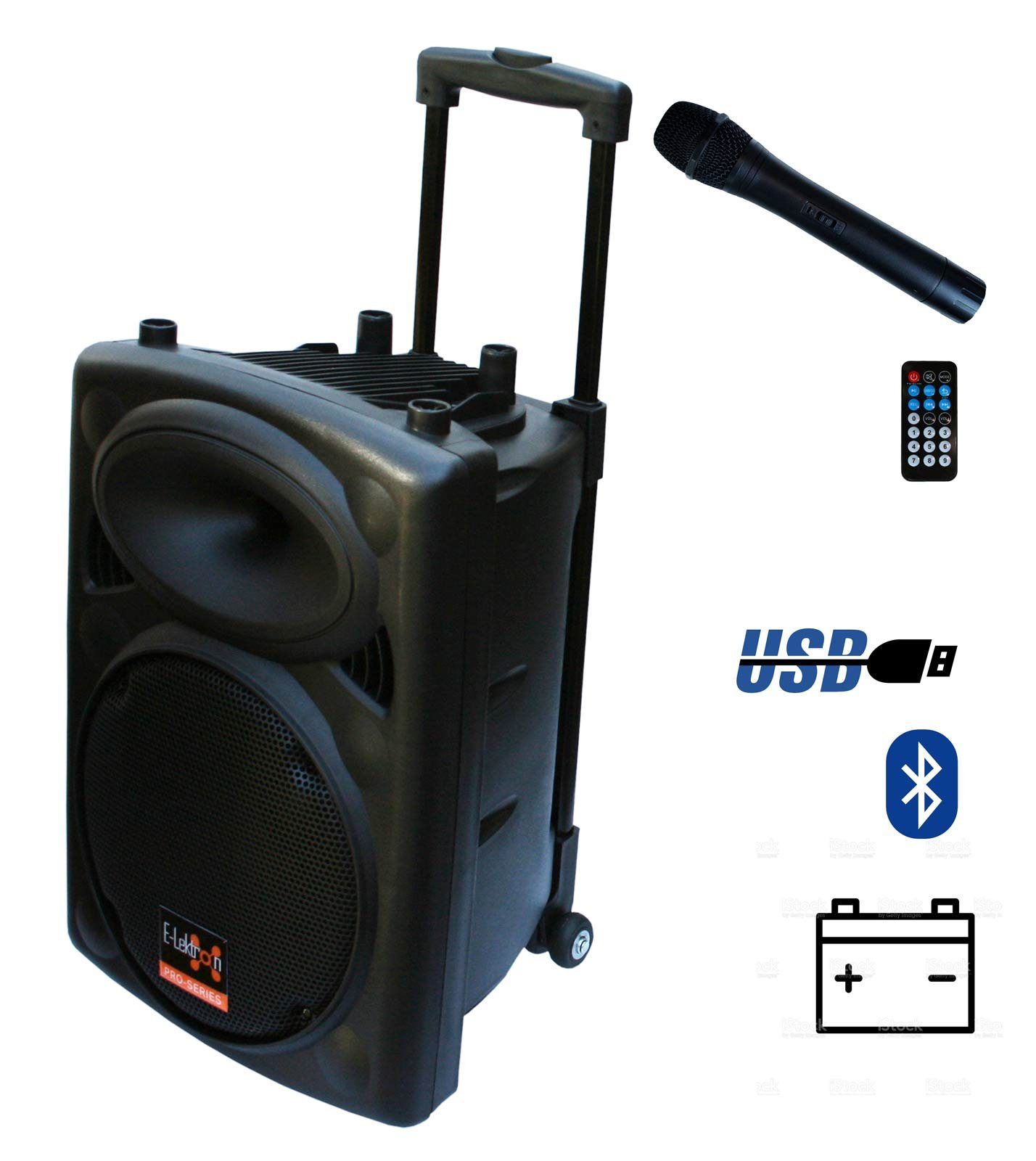 Soundanlage Bluetooth (Bluetooth, Echo-Effekt) Talkover-Funktion, EL25-M W, 250,0 TWS, mobile 5.0 Party-Lautsprecher Funkmikrofon, E-Lektron