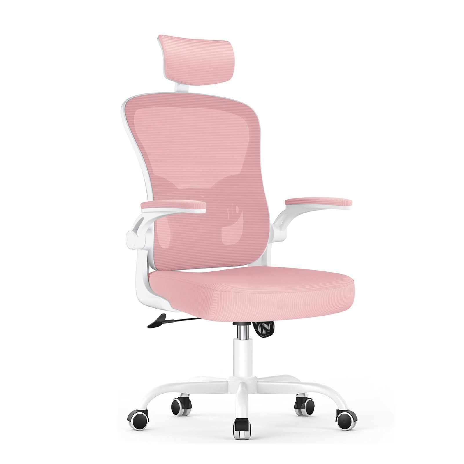 ZAISZE Bürostuhl Ergonomischer Bürostuhl mit Netzbezug und klappbaren Armlehnen (Spar-Set), Einstellbarer für maximale Bewegungsfreiheit