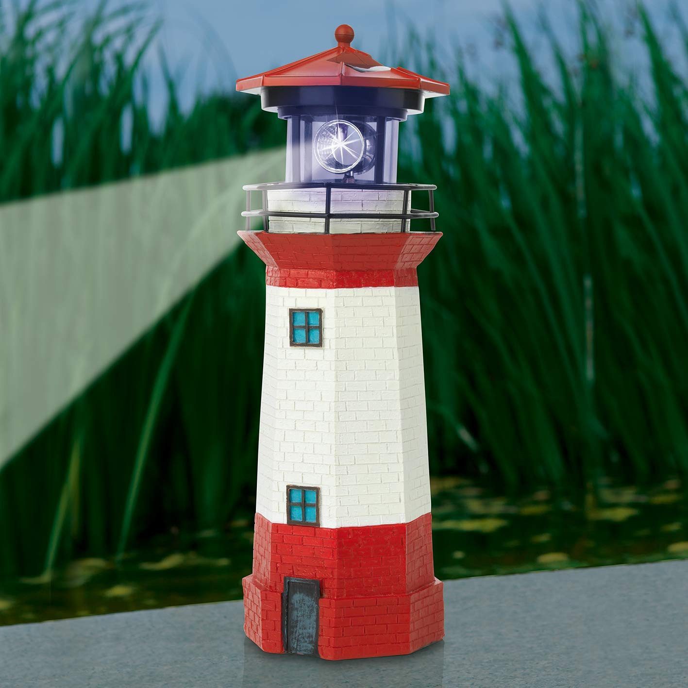 BlingBin LED Gartenleuchte LED Solar Leuchtturm, günstig online kaufen