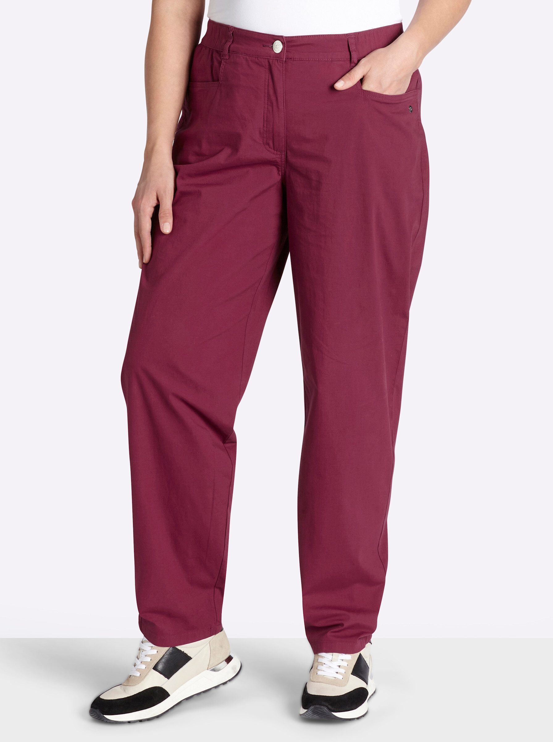 Sheego Jerseyhose Hose lang normal