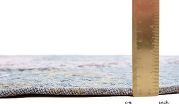 Teppich Cosima-118, Gino Falcone, rund, Höhe: 3 mm, Flachgewebe, mit Chenillegarn, moderne Orient-Optik, Vintage Design