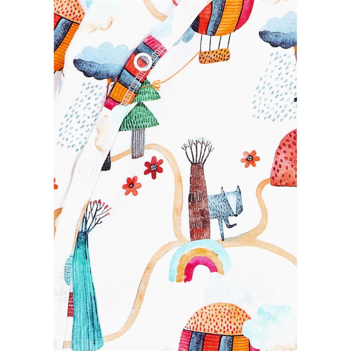 NINI Langarmwickelbody Wald Unisex Kinder (1-tlg) Langarm Einteiler, Body, Longsleeve-Body, Bodysuit, Stretchbody