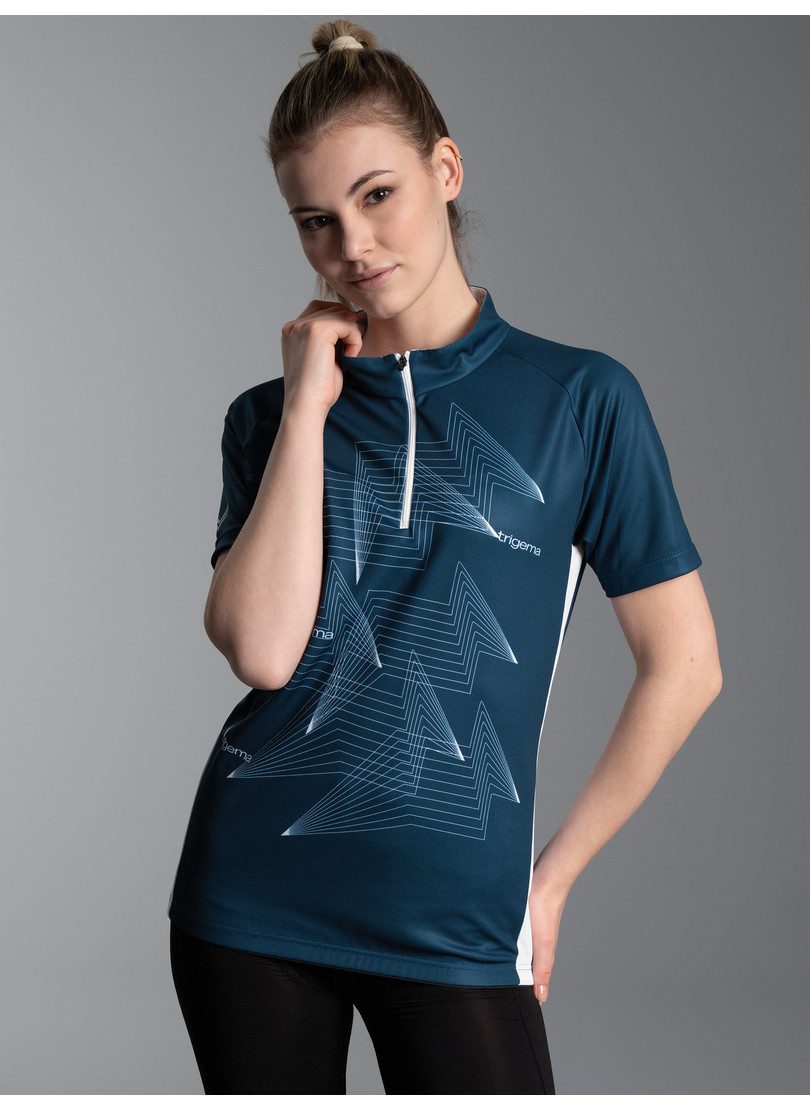 Trigema Poloshirt TRIGEMA Fahrradjacke mit Spiralförmigen Design (1-tlg)