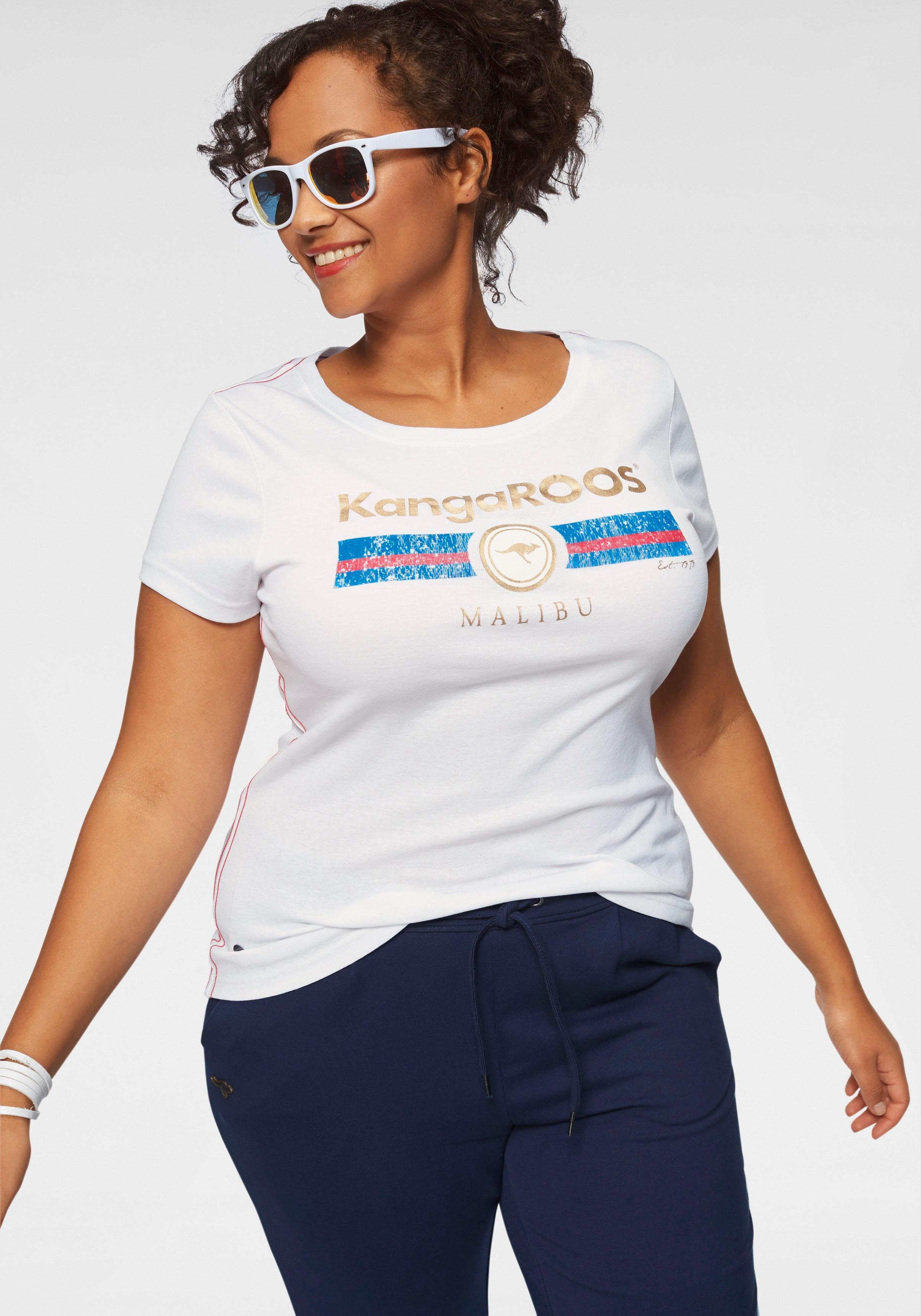 KangaROOS T-Shirt Kurzarm, unifarben und bedruckt, Rundhalsausschnitt. Reduzierter Preis € 10,11. Unverbindliche Preisempfehlung € 24,99