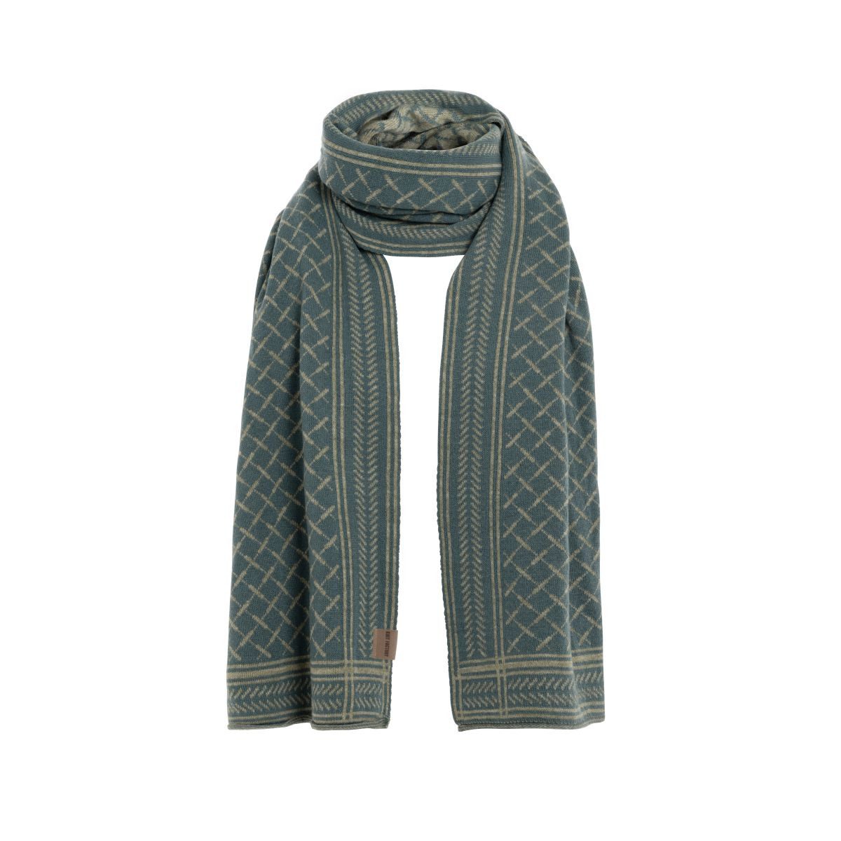 Knit Factory Strickschal Dusk Schal Laurel/Urban Green, (1-St), Schal Halstuch Dreiecksschal Tuch Strickmode