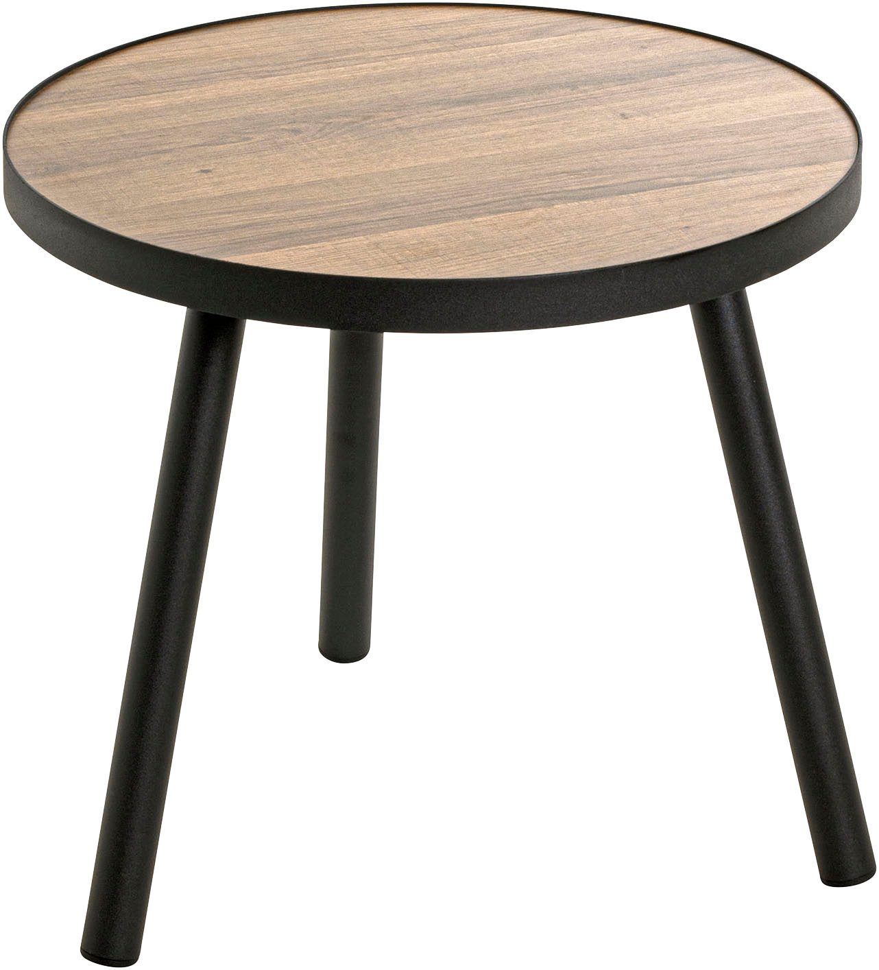 HAKU Beistelltisch Sofatisch, Wohnzimmertisch (1-St), rund - aus MDF Braun - Ø/H 40/36 cm