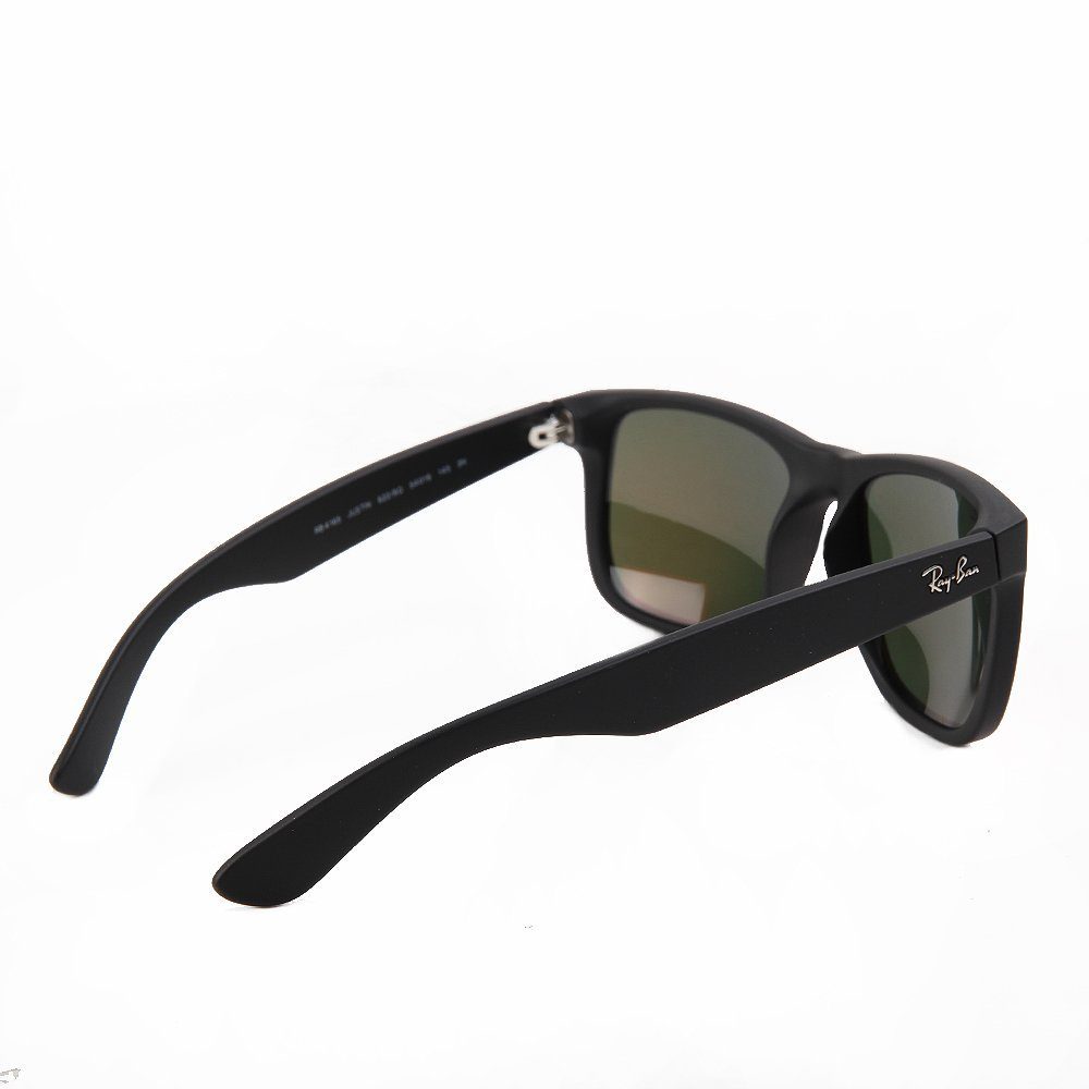 Ray-Ban Sonnenbrille Ray-Ban Justin RB4165 622/6Q Rubber Black Brown Mirror Orange