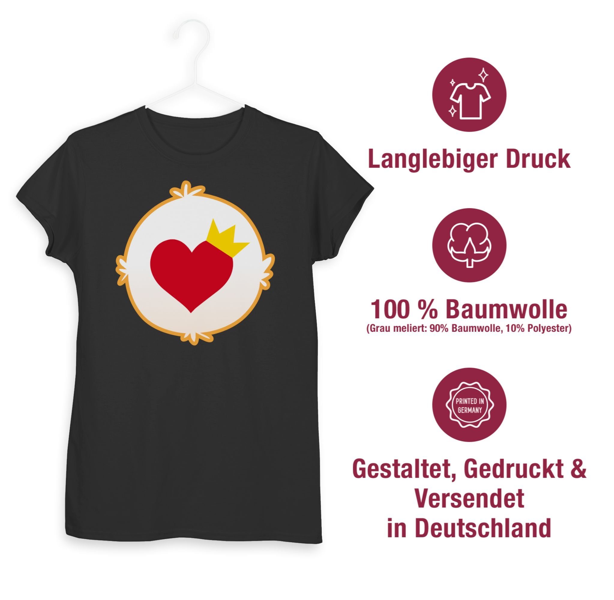 Damen Shirts Shirtracer T-Shirt Cartoon-Bärchis Krone - Karneval Outfit - Damen Premium T-Shirt (1-tlg) Faschingskostüm Ersatz F