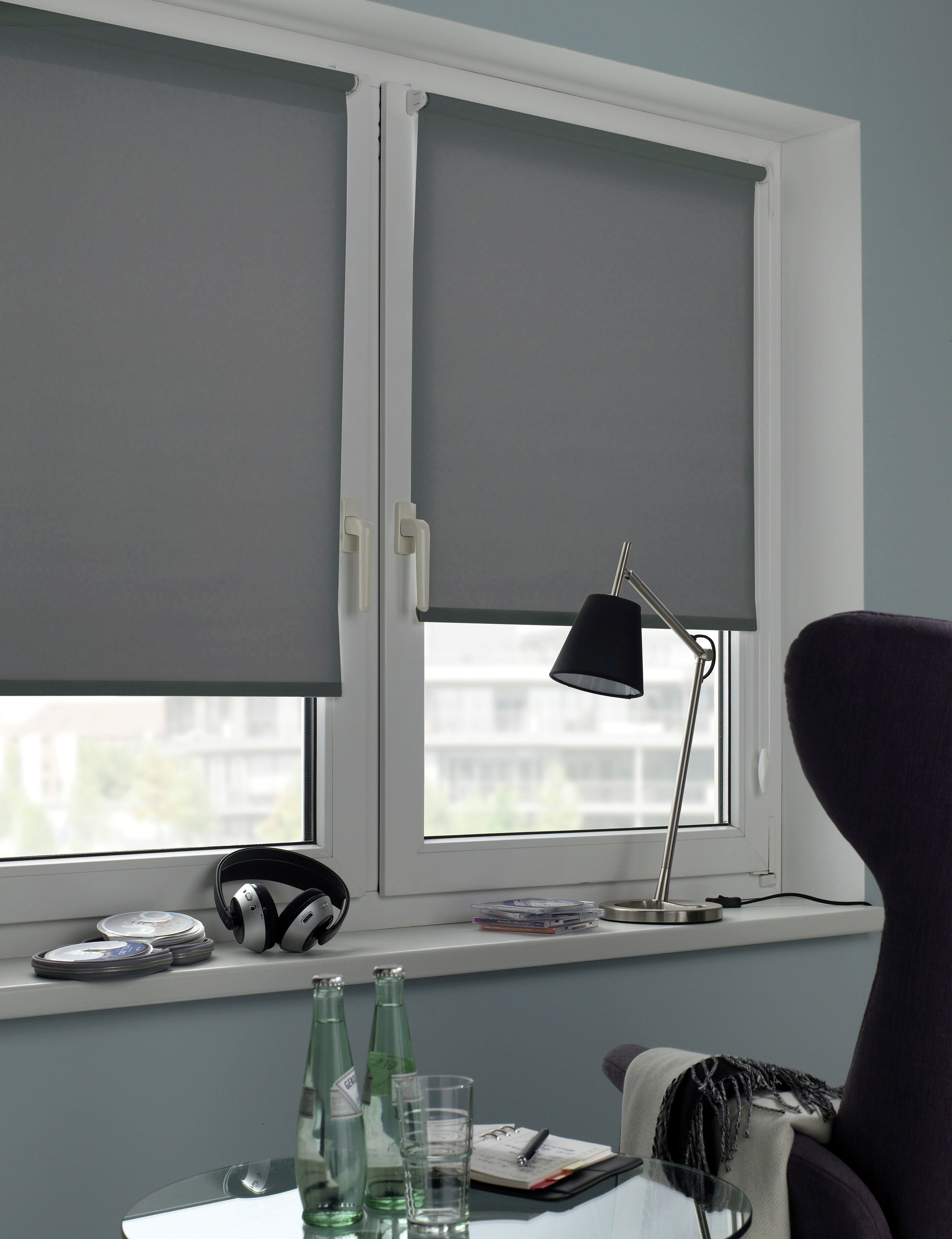 Seitenzugrollo Uni Klemmrollo, my home, verdunkelnd, günstig online kaufen