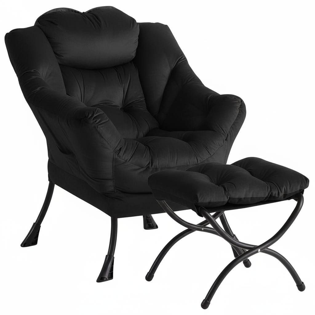 GarveeMore Ohrensessel Relaxsessel mit Hocker Ohrensessel Polstersessel Faulsesse