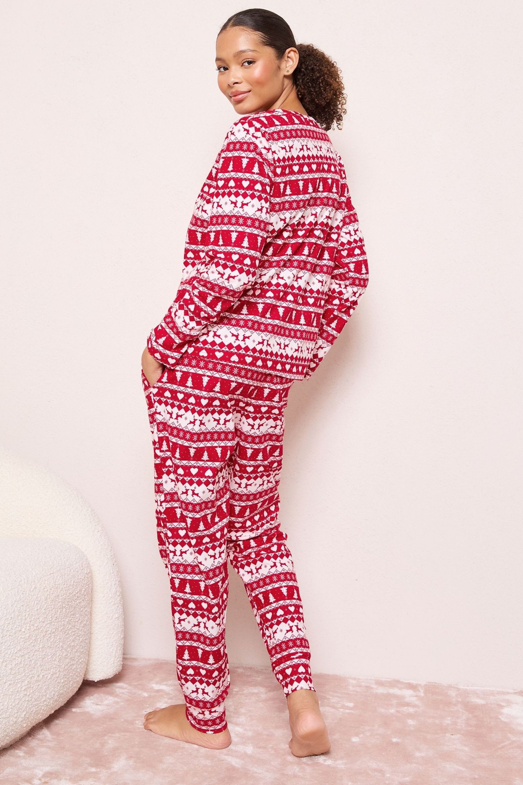 Friends Like These Pyjama Friends Like These Pyjama mit Fairisle-Muster (2 günstig online kaufen