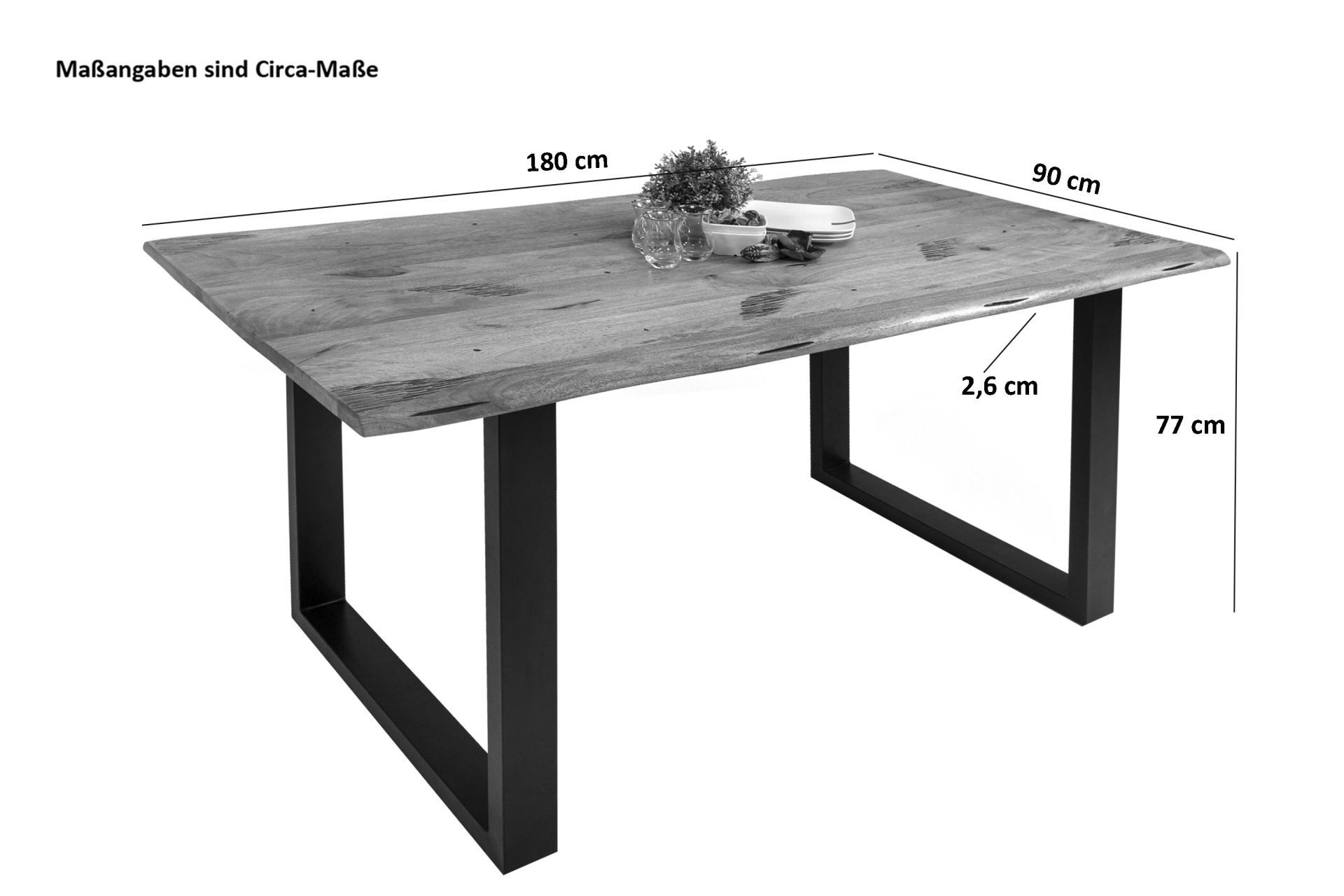 SAM® Baumkantentisch Panther, Mangoholz, Baumkante, verschiedene günstig online kaufen