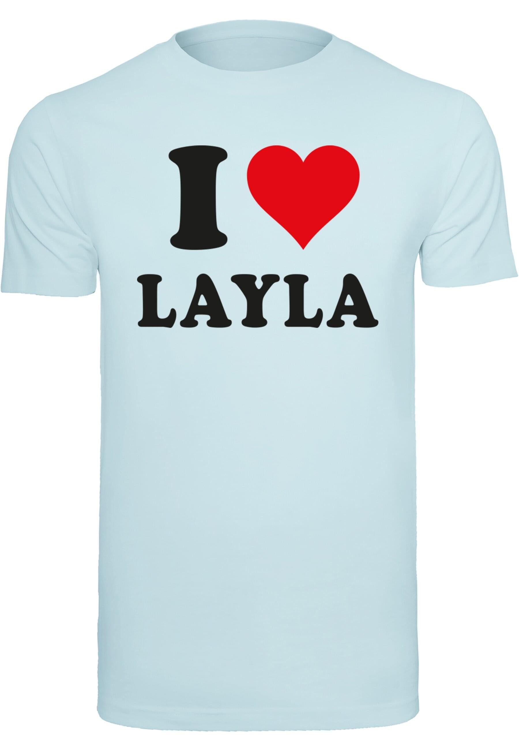 Merchcode T-Shirt Herren I Love Layla T-Shirt (1-tlg) oceanblue | T-Shirts