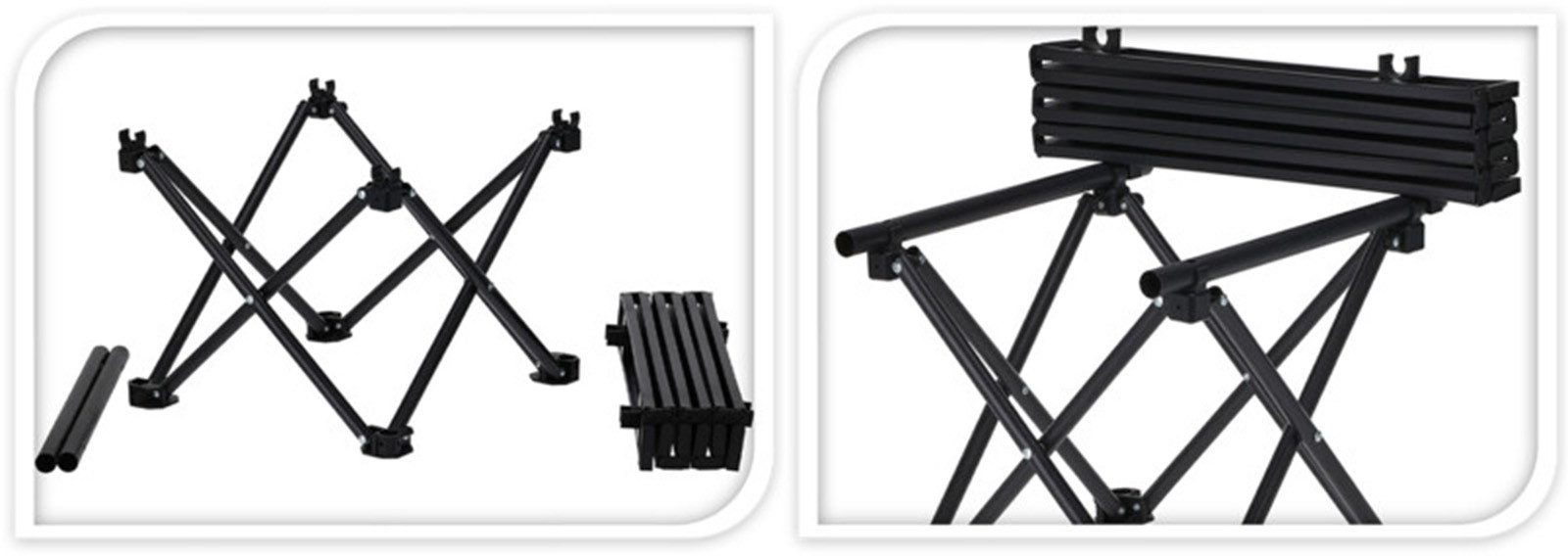 Koopman Sitzgruppe Campingmöbel Zelten Klappbar 3 Tlg. Set, (3-tlg), 3tlg, 1 Falttisch, 2 Faltstühle, inkl. Tragetasche