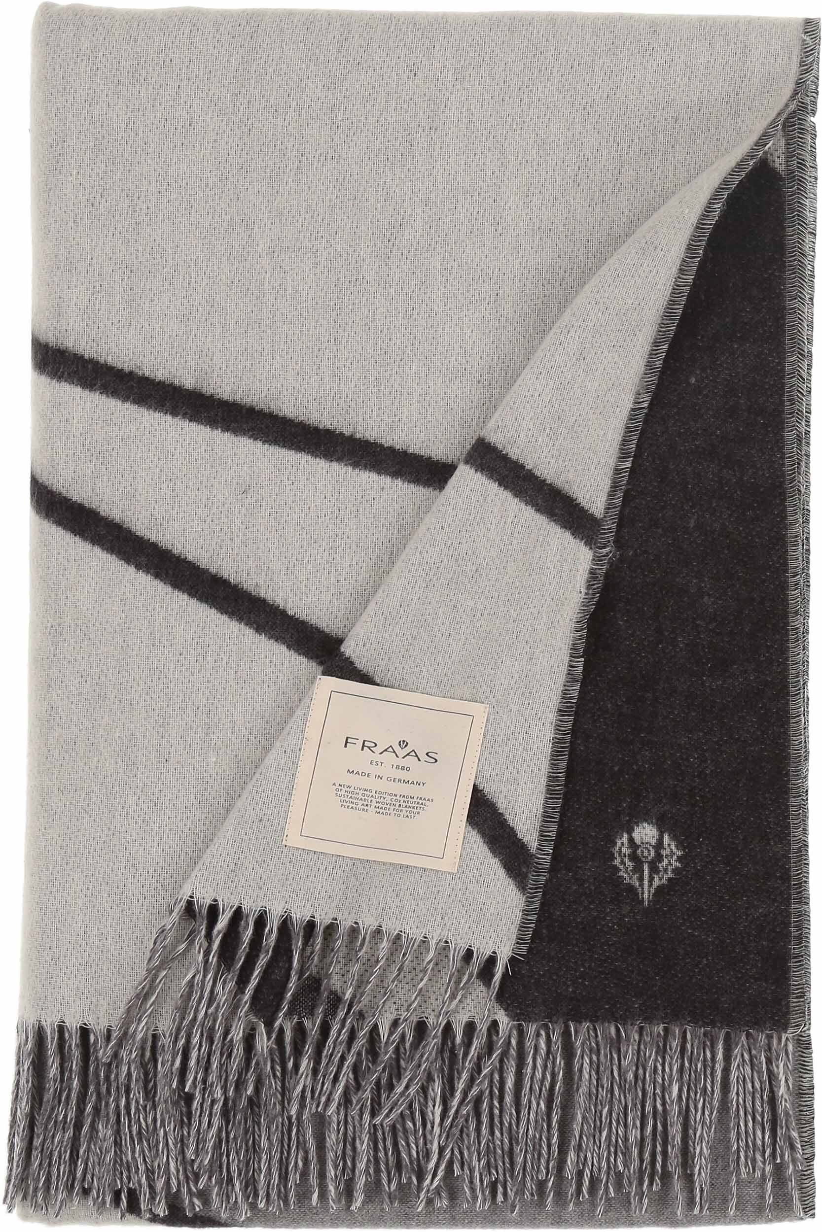 Plaid Baumwolle Decke, Fraas, Co2 neutral, FRAAS Cashmink-Decke mit  abstraktem Marmor-Design - Made in Germany