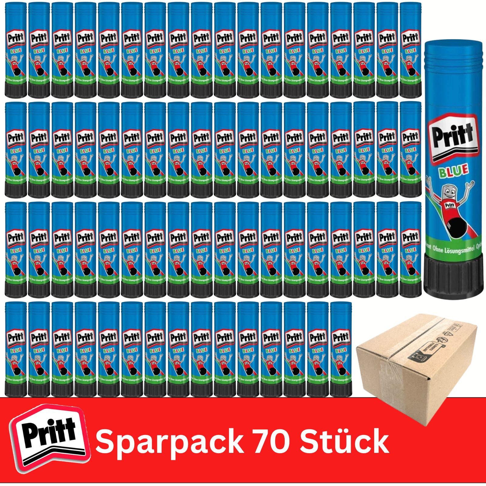 PRITT Klebestift Klebestift Blau 70x 10g