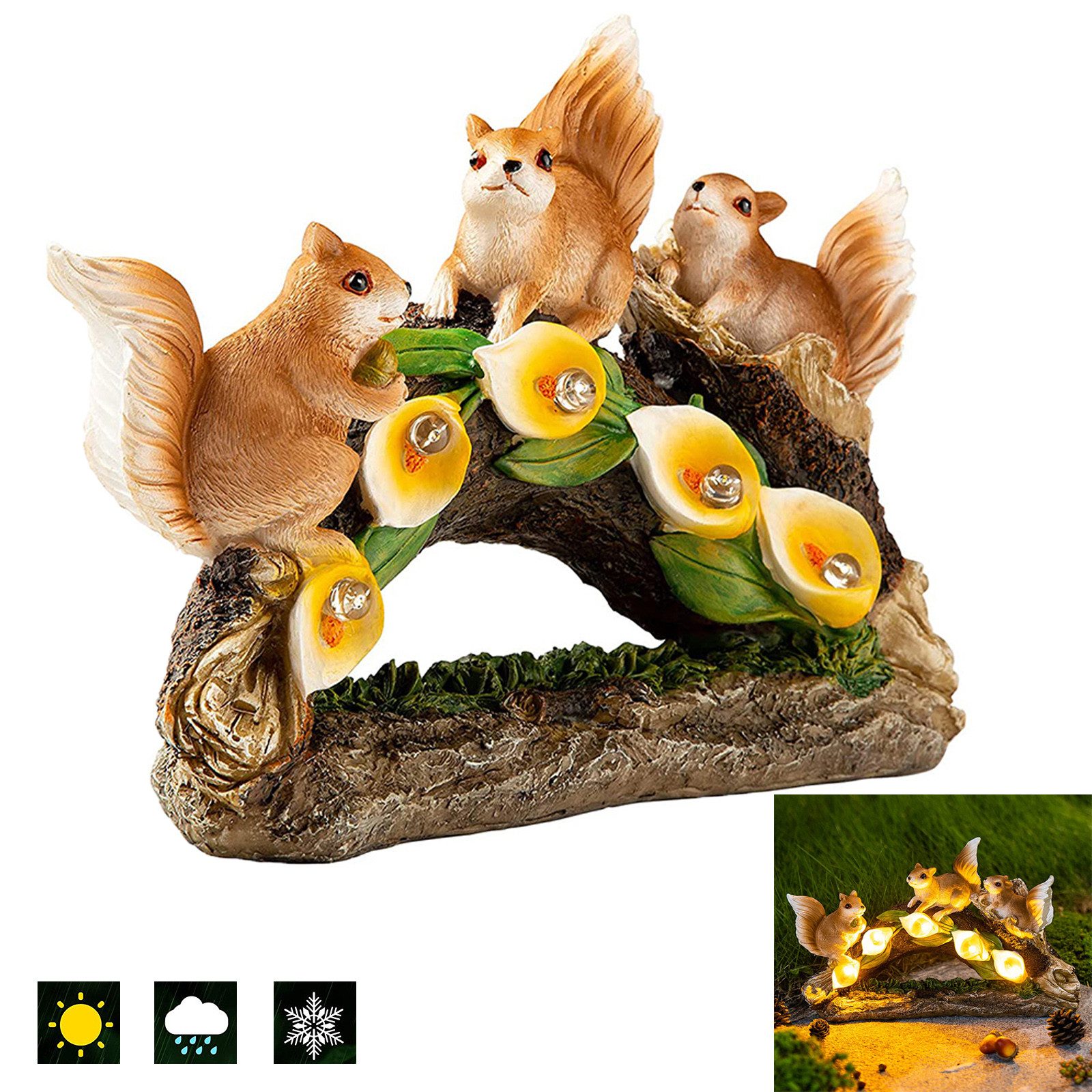 MUPOO Gartenfigur LED Dekofigur Solar Garten günstig online kaufen
