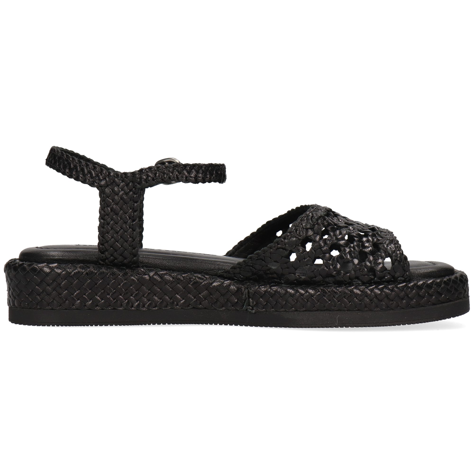 Melvin & Hamilton Vim 3 Leder-Geflochtene Schuhe für Damen Sandale Plateausohlen, Echtes Leder, Von Hand geflochten