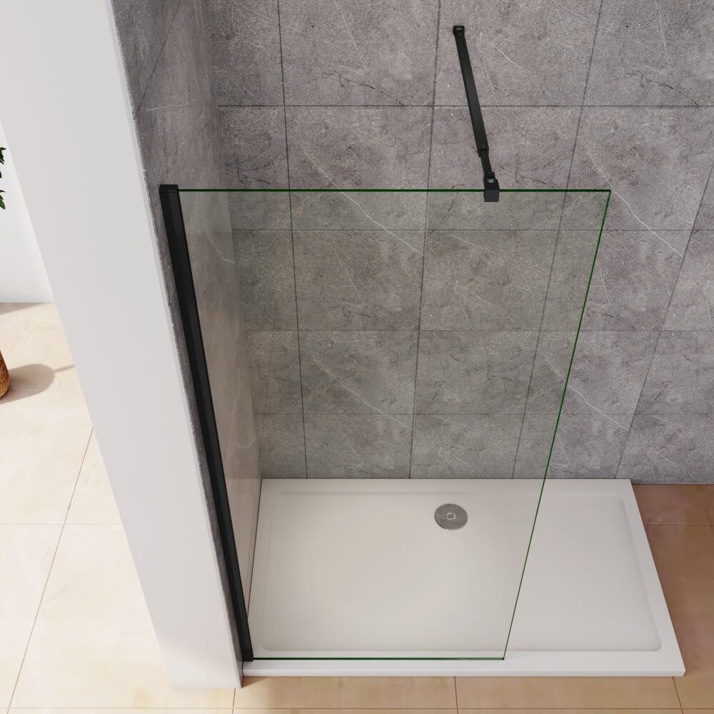 Duschparadies Duschwand H:200cm 8mm Sicherheitsglas walk in Dusche Duschabtrennung Duschwand, Einscheibensicherheitsglas, Sicherheitsglas, Glas