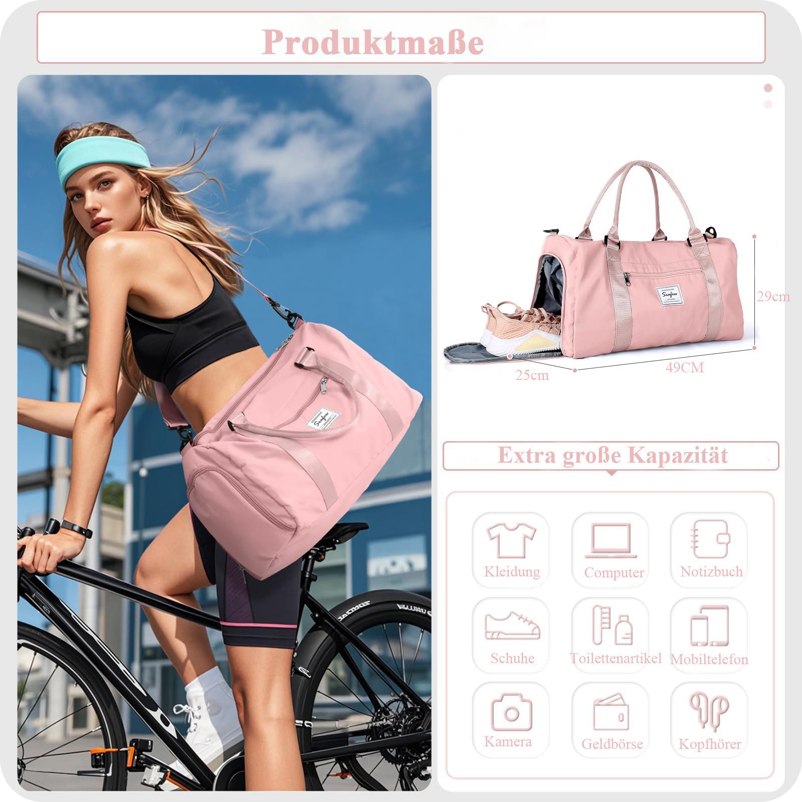 Forrlite Reisetasche Sporttasche wasserdicht Handgepäck-Taschen mit günstig online kaufen