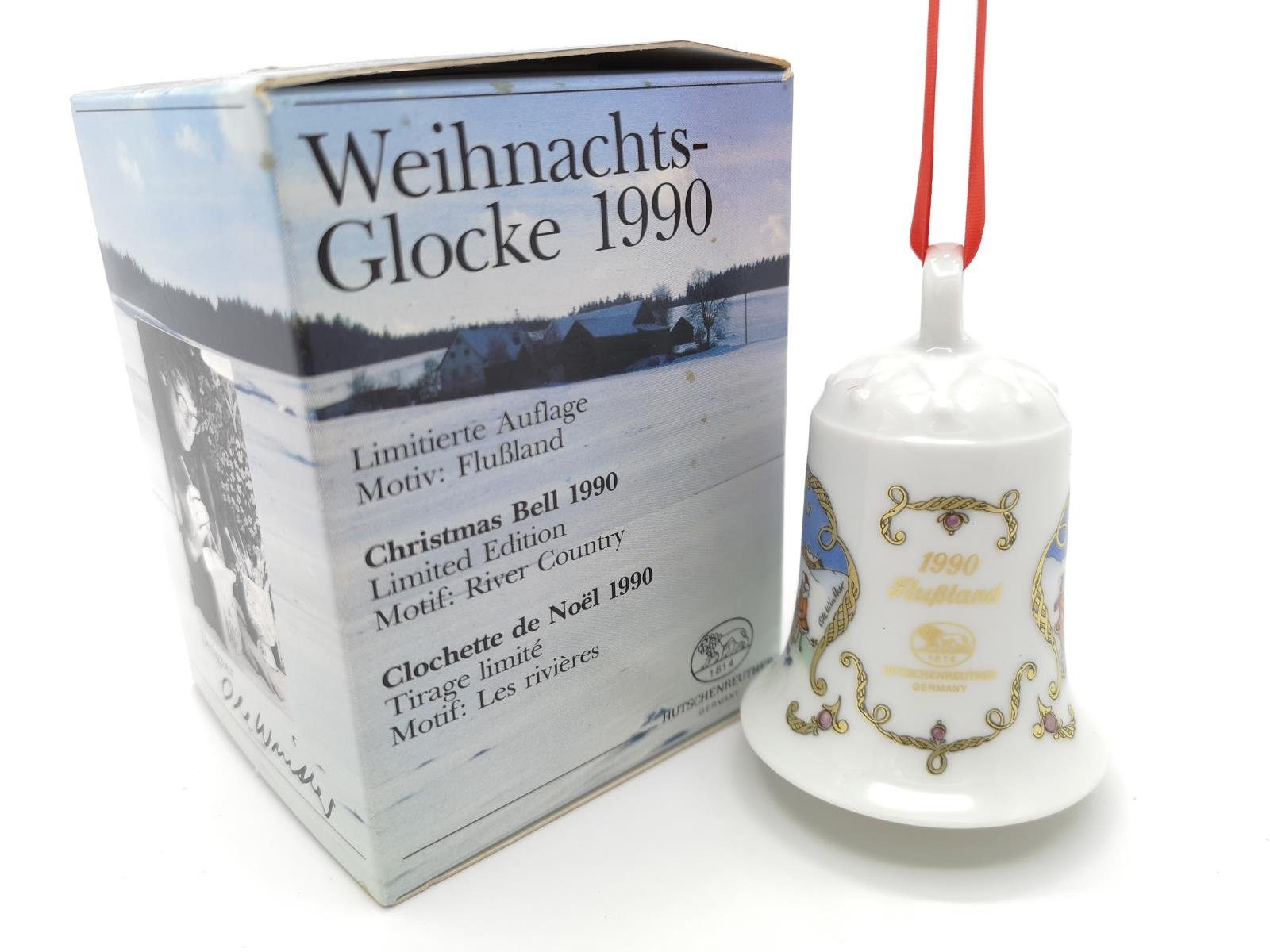 - 1990 Christbaumschmuck Hutschenreuther 1990 Glocke OVP in