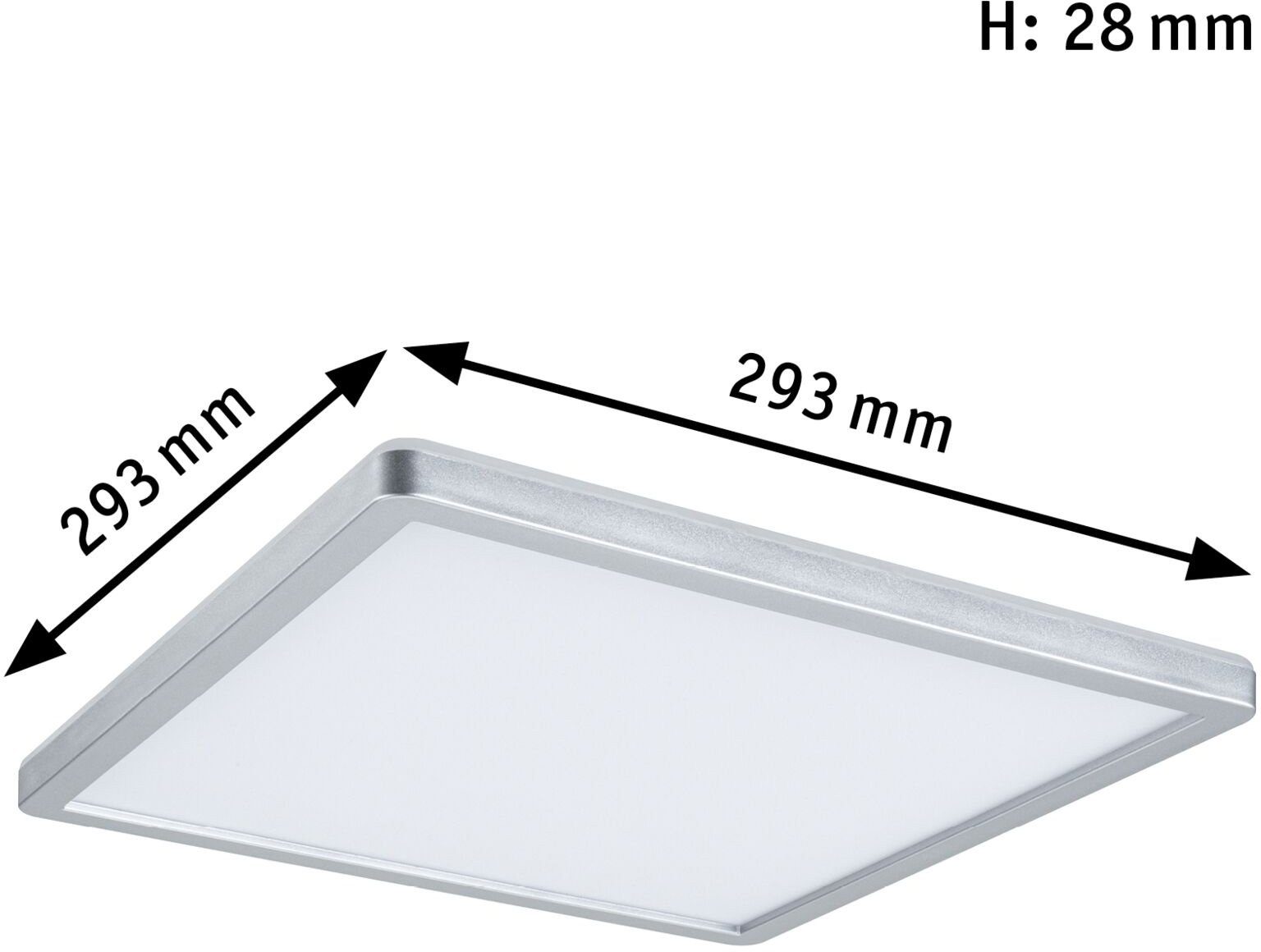 LED fest integriert, Shine, Atria LED Paulmann Panel Neutralweiß