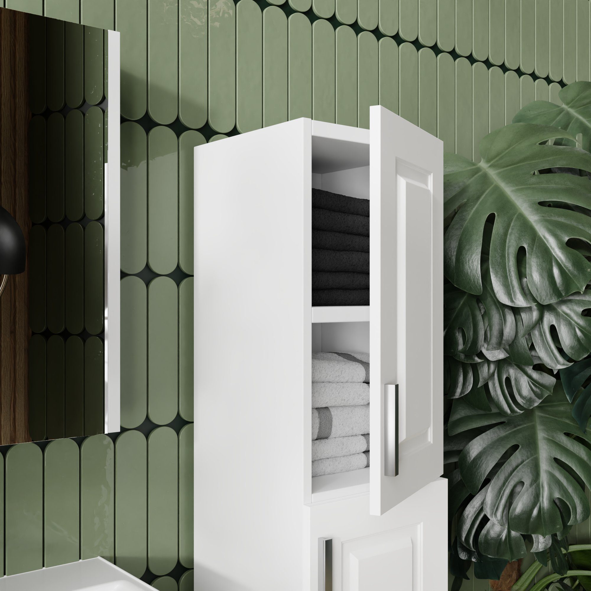 Karen Hochschrank Hochschrank Arin Weiß Landhaus-Stil günstig online kaufen