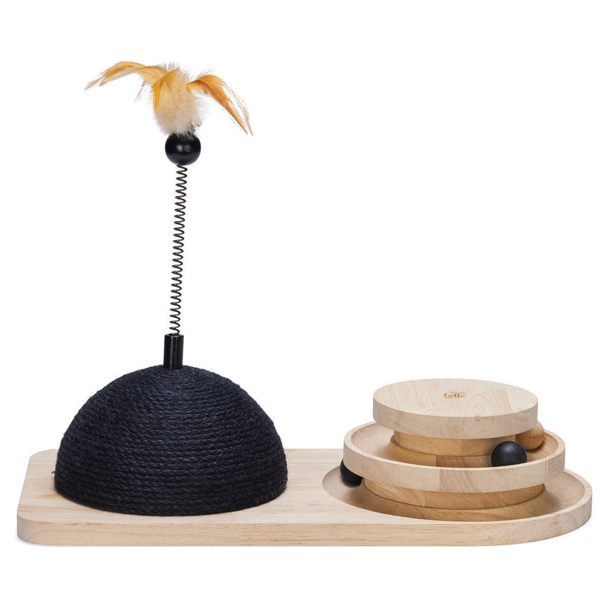 Designed By Lotte Kratzkugel Kratz- und Spielturm Maia aus Holz schwarz