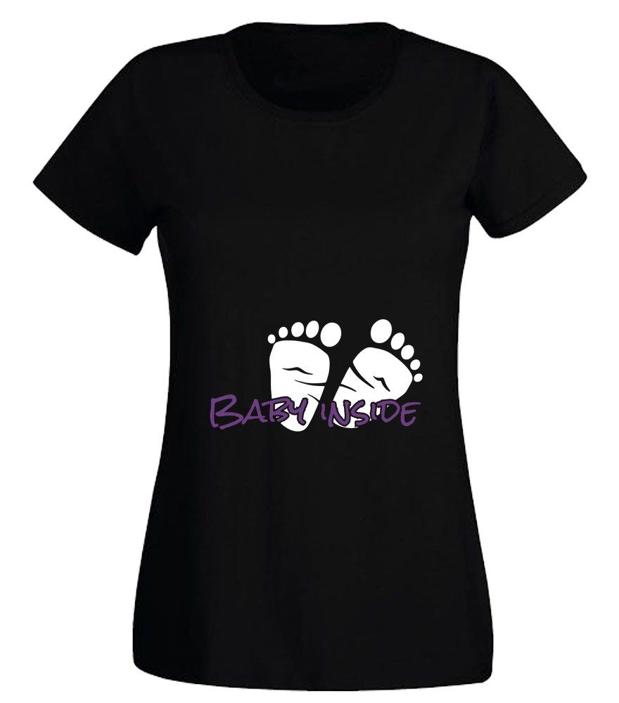 G-graphics T-Shirt Damen T-Shirt - Baby inside Slim-fit-Shirt, mit Frontprint, mit Spruch / Statement