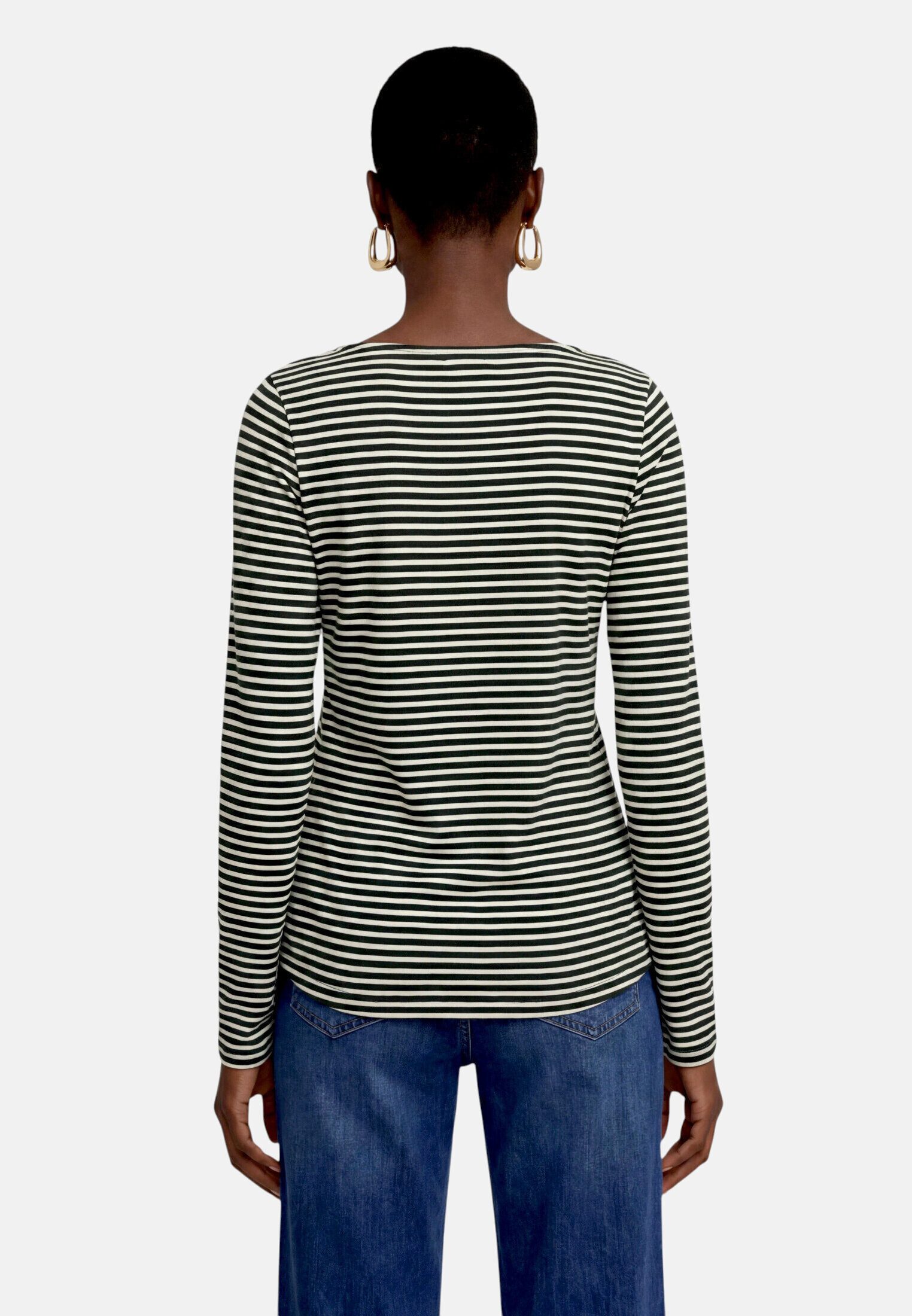 Zero Kurzarmshirt Damen Shirt mit U-Boot-Ausschnitt (1-tlg) Material – Bild 3 von 5
