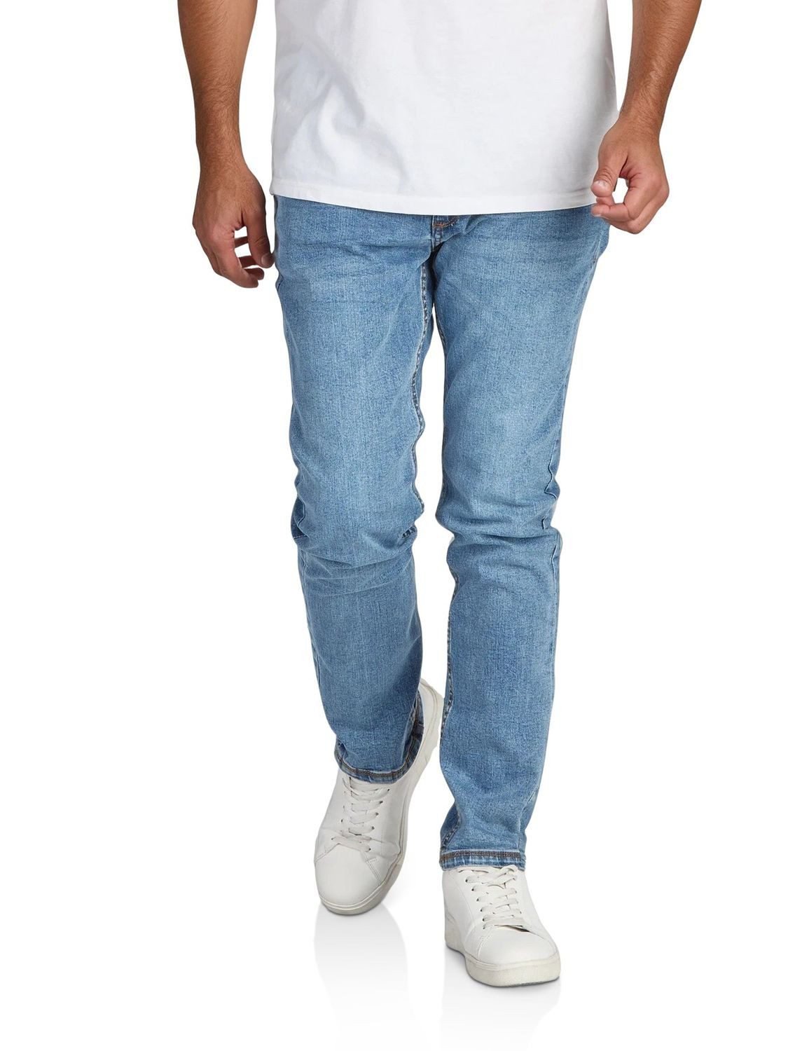 DENIMFY Straight-Jeans Herren Jeanshose DFMiro Straight Fit Jeanshose mit Stretch