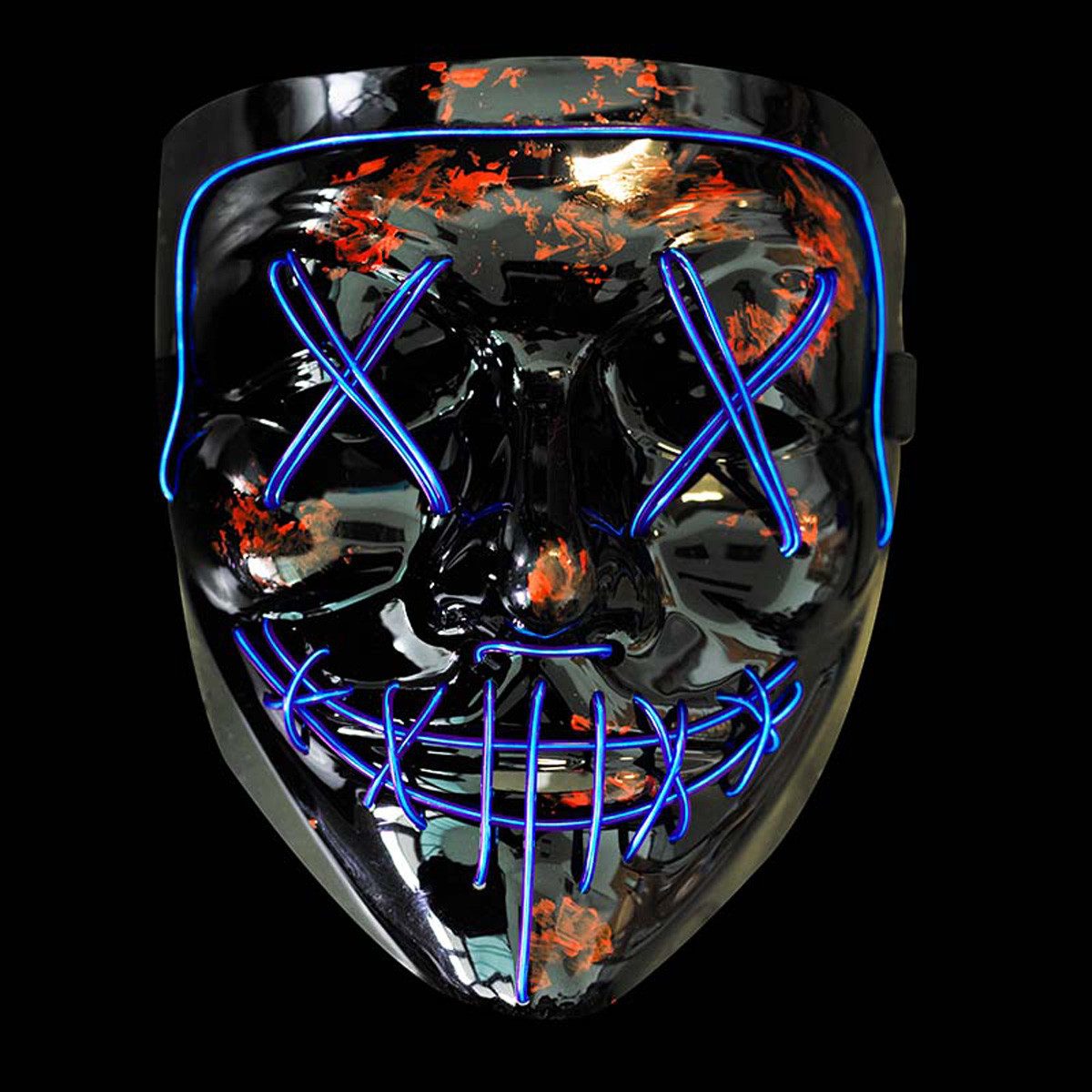 Verkleidungsmaske Maske LED Purge Lila
