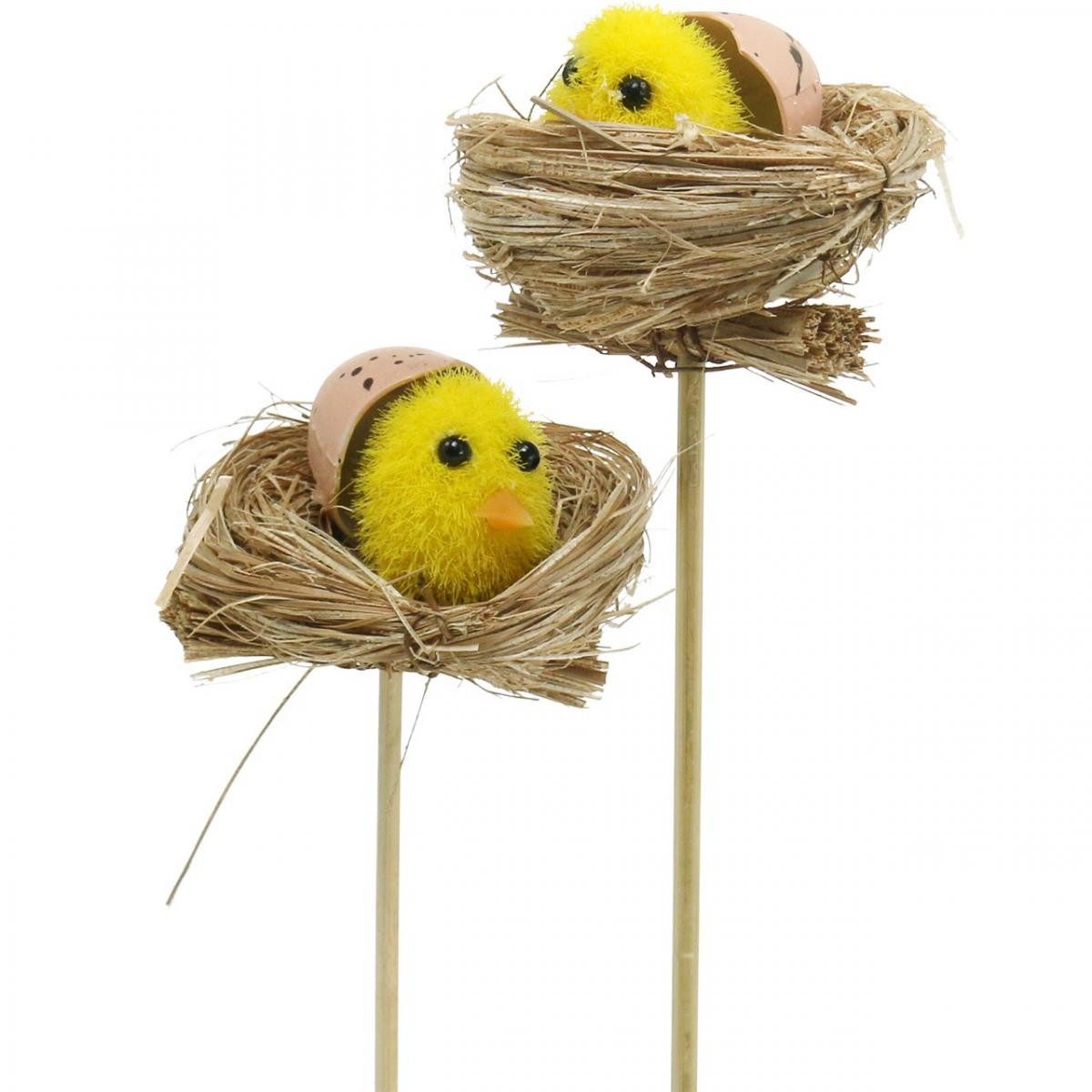 Osterfigur Dekostecker Küken Osterdeko Frühling Ø6cm 6er Set