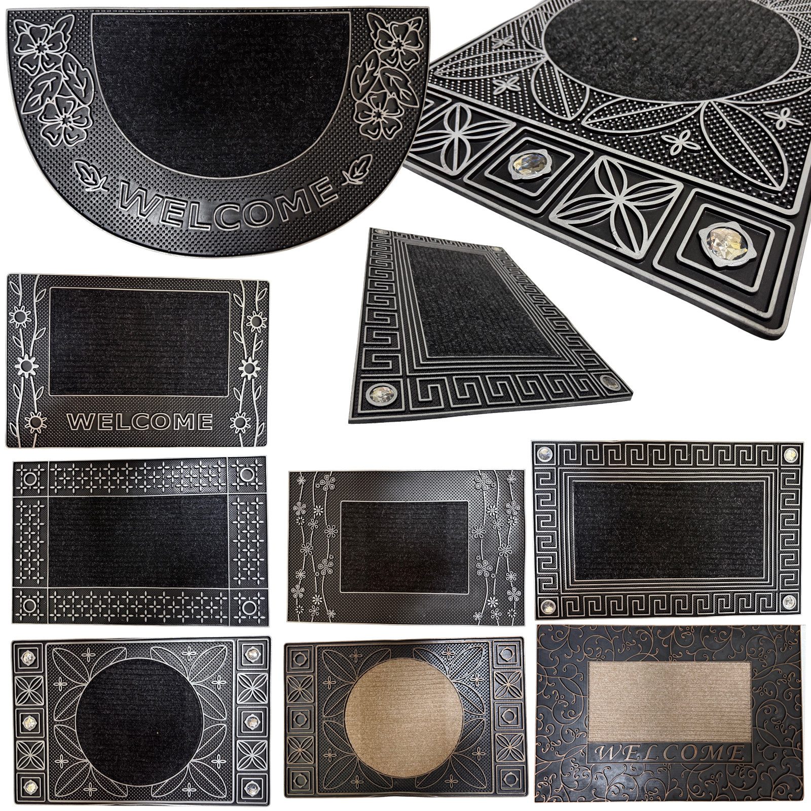 Ekershop Fußmatte Türmatte Fußmatte Schmutzfangmatte Fußabtreter Matte Schmutzmatte, Rechteck