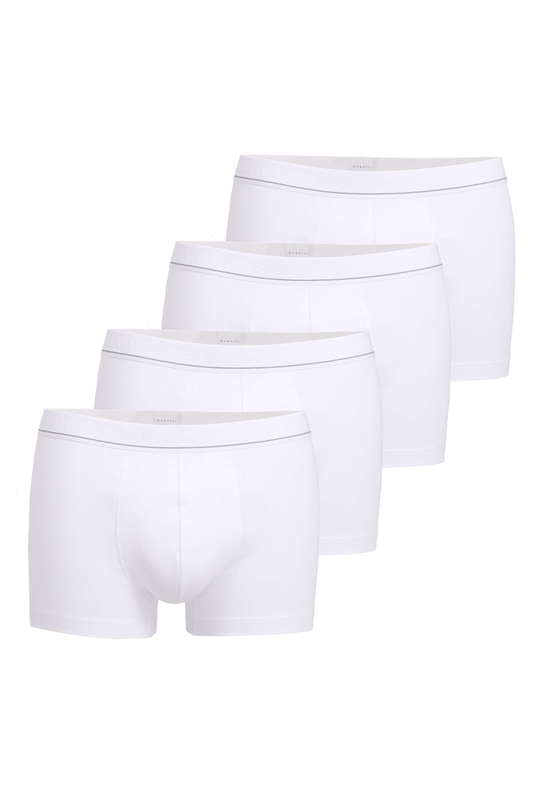 Boxershorts BUGATTI Herren Boxershorts Unterhosen 4er Pack wei