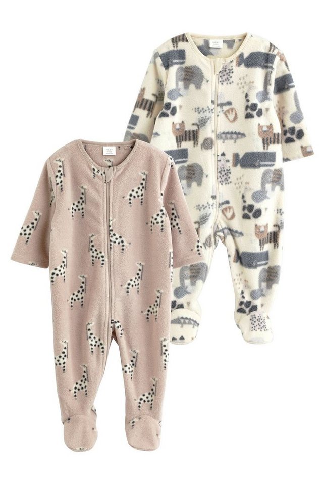 Next Schlafoverall 2er-Pack Baby-Schlafanzüge aus Fleece (2-tlg), Mode und  Accessoires für die ganze Familie