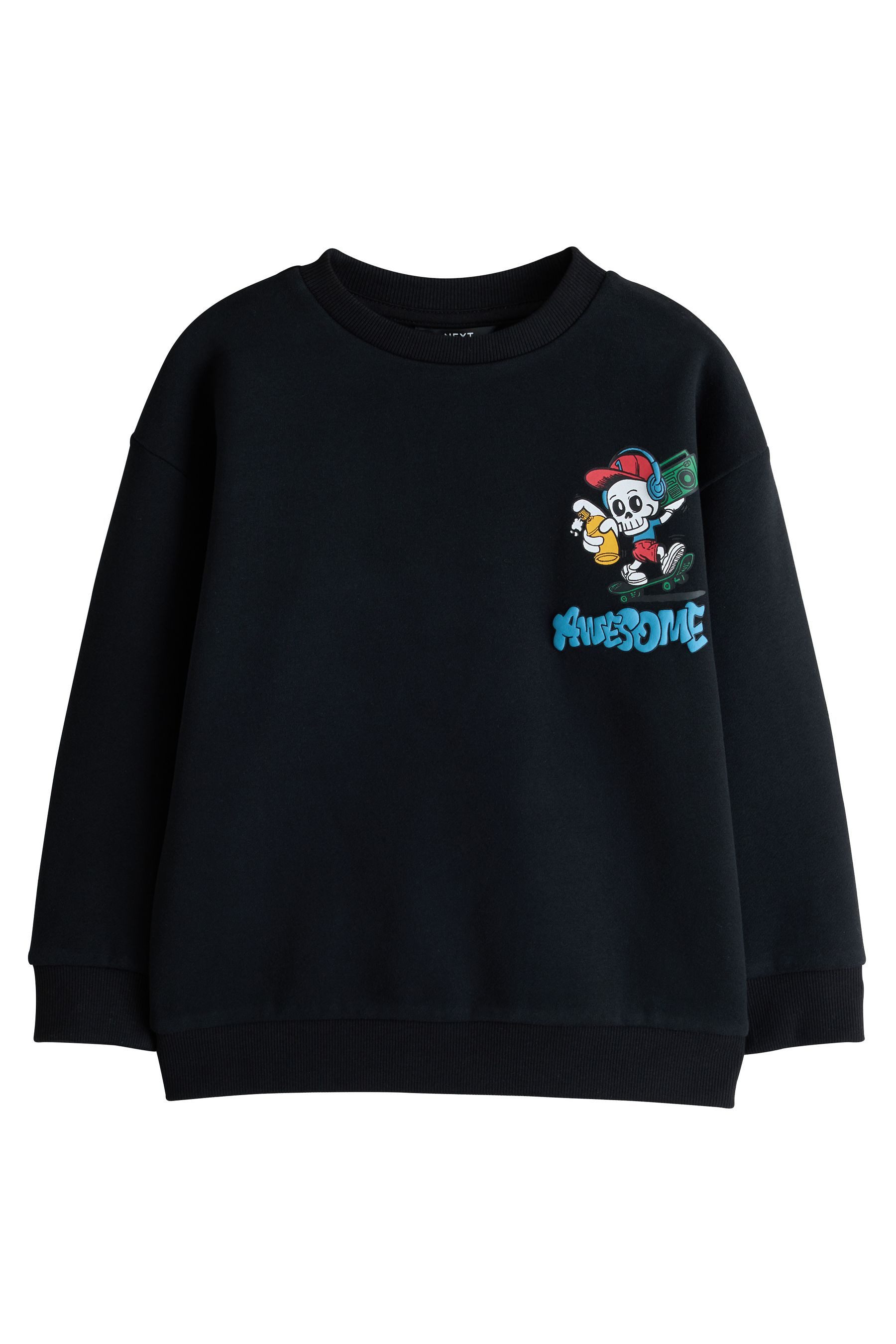 Next Sweater Rundhals-Pullover mit Grafik (1-tlg)