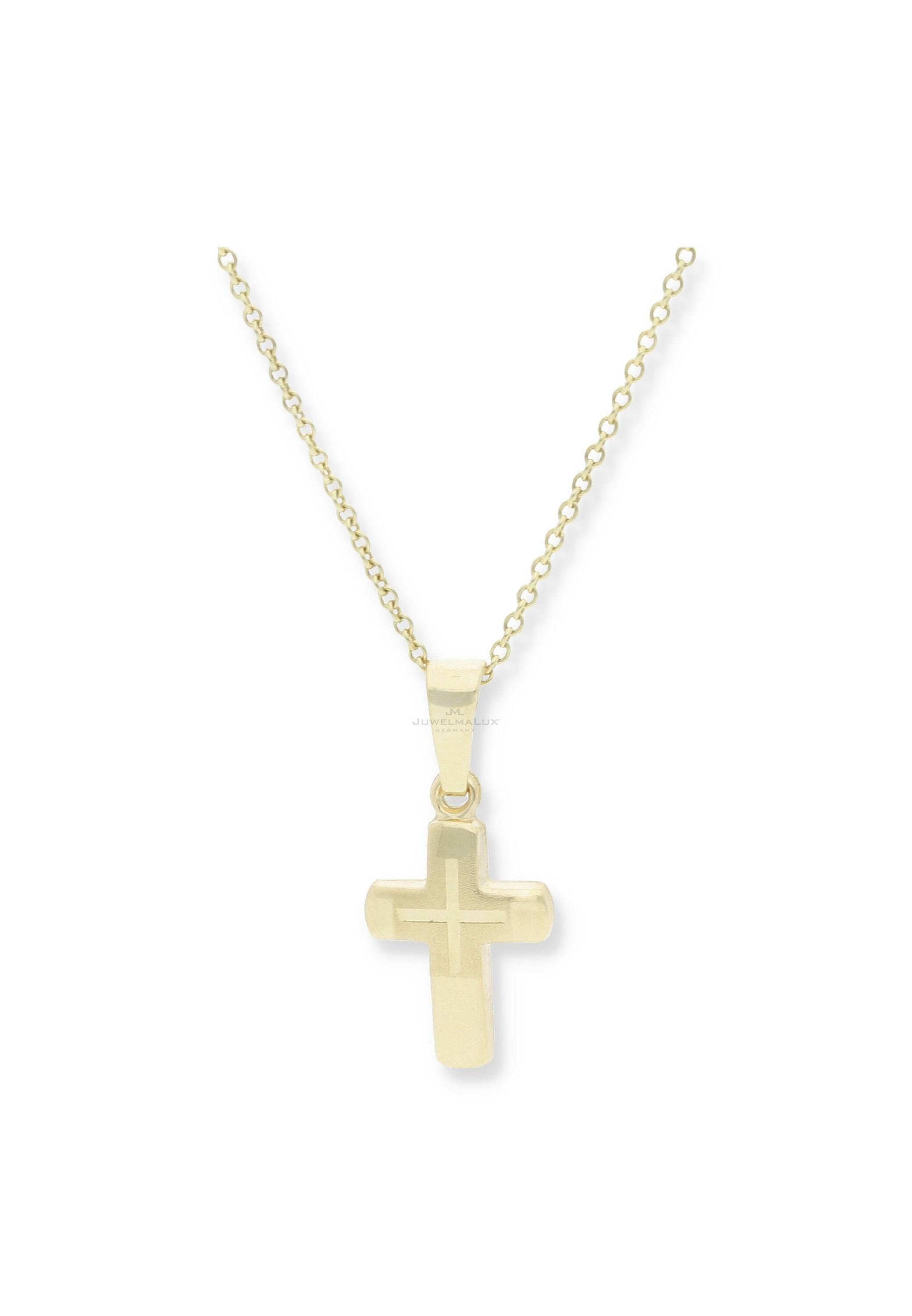 Schmuckschachtel Karat) Anhänger inkl. Kreuz ohne Kreuzanhänger 585/000 Kette, JuwelmaLux Gold, (14