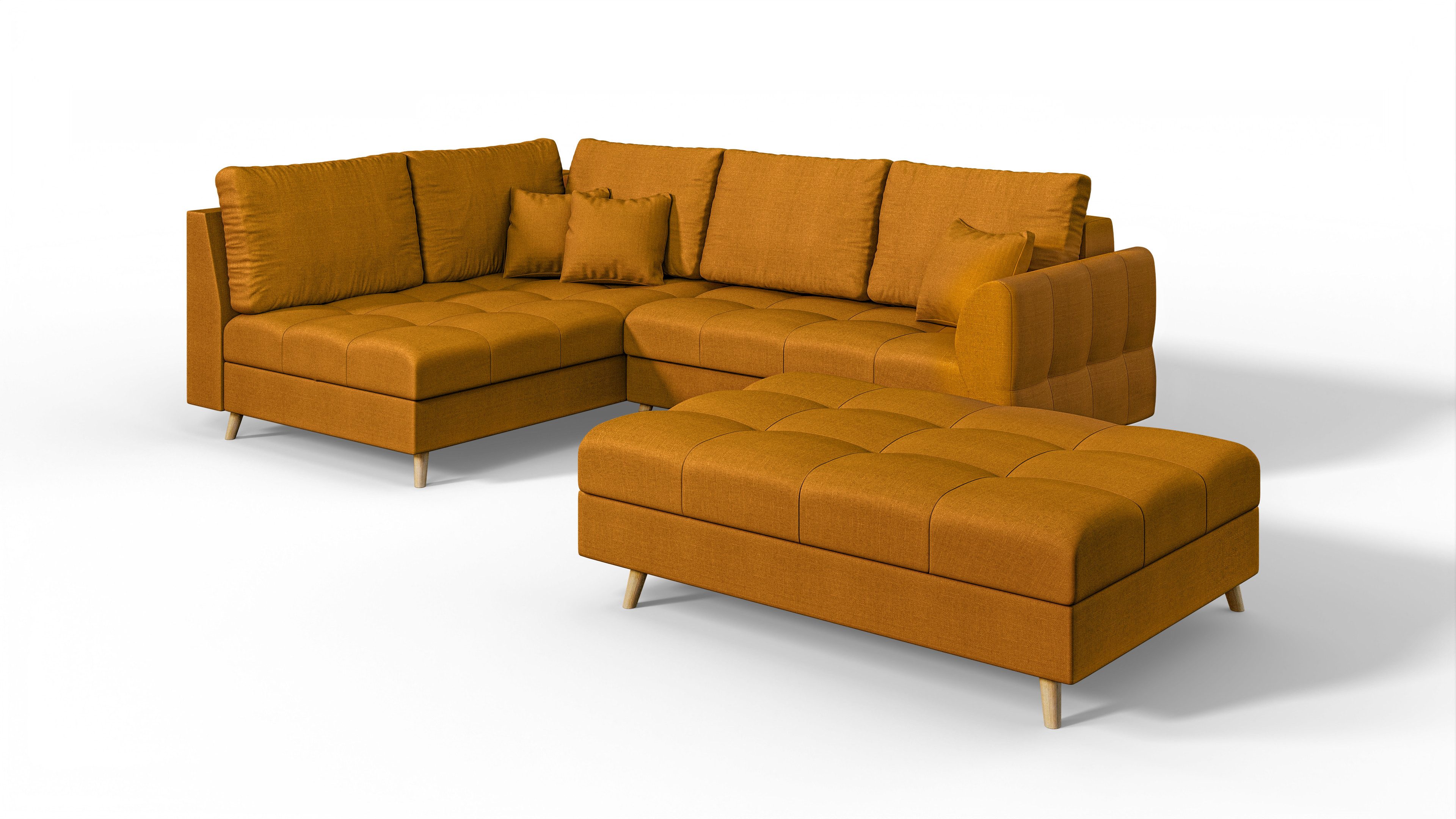 S-Style Möbel Ecksofa Cuba mit Fußhocker günstig online kaufen
