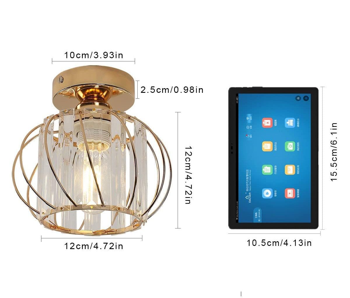 Goeco Deckenleuchte Moderne Kristall-Deckenleuchte E27 LED Mini-Kronleuchte günstig online kaufen