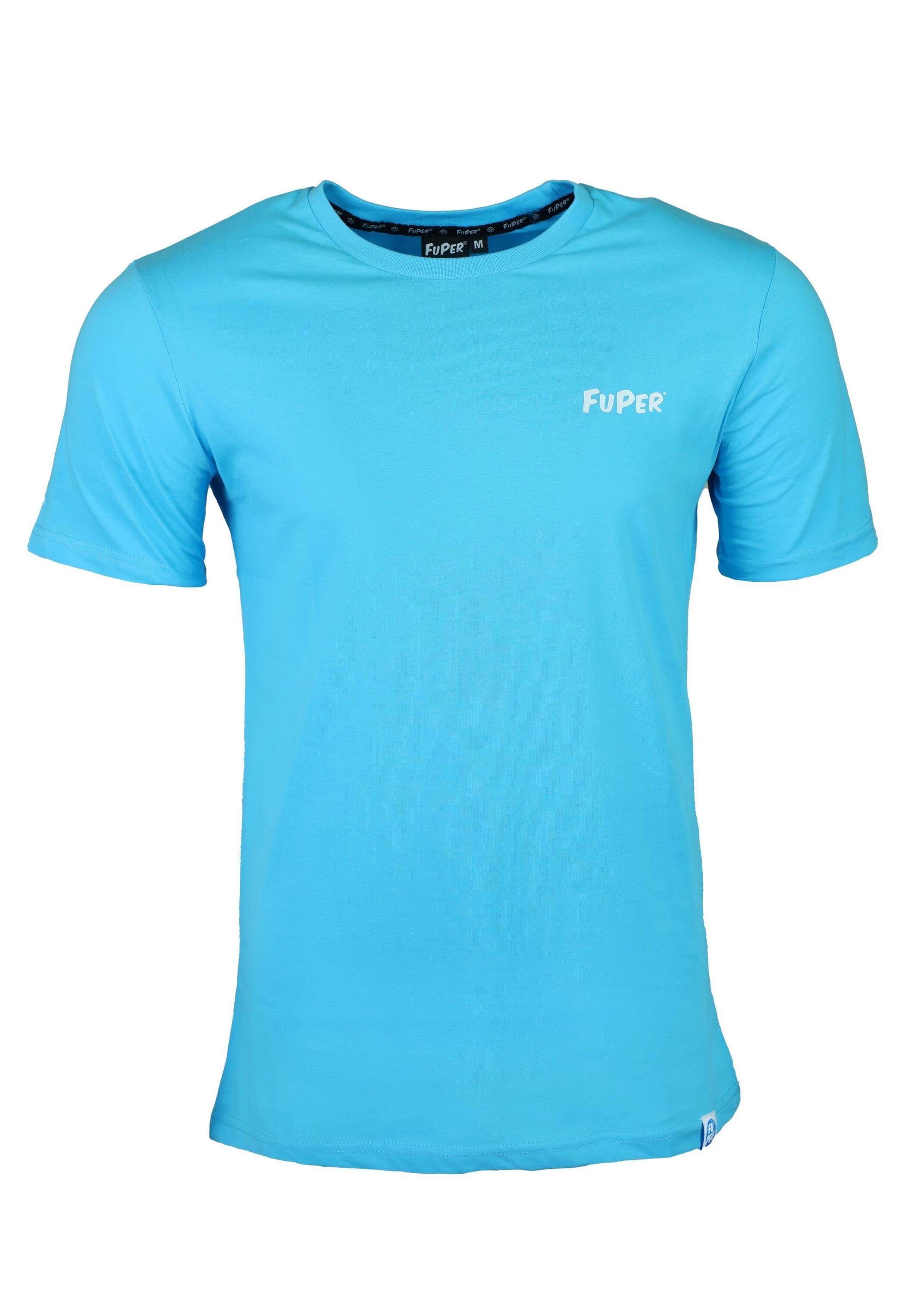 FuPer T-Shirt Luis für Herren, aus Baumwolle für Sport und Lifestyle Blue