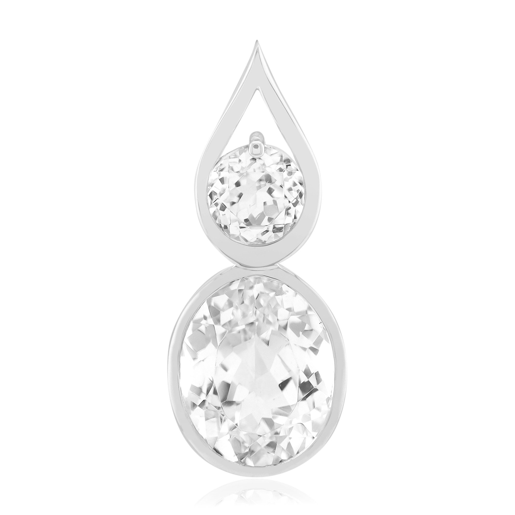 Cavill Kettenanhänger Weißer Kunzit Silber-Anhänger, 3,528ct Afghanistan (1-tlg)